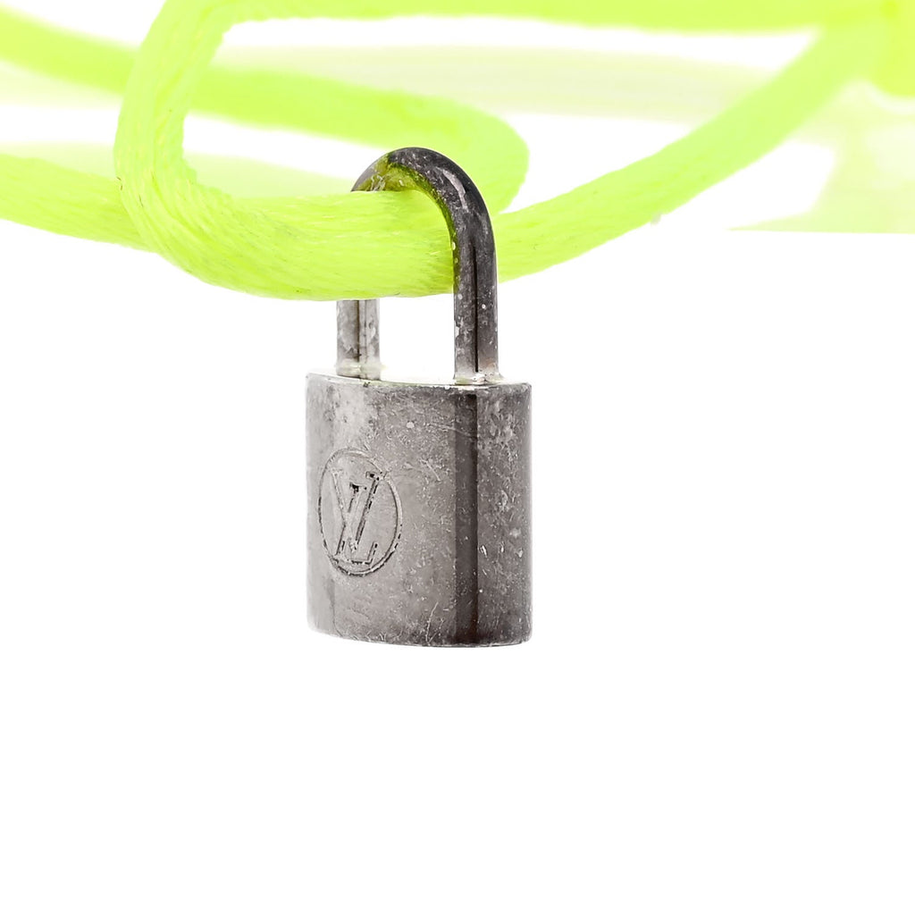 Louis Vuitton X UNICEF Sterling Silver Lockit Bracelet Neon Yellow