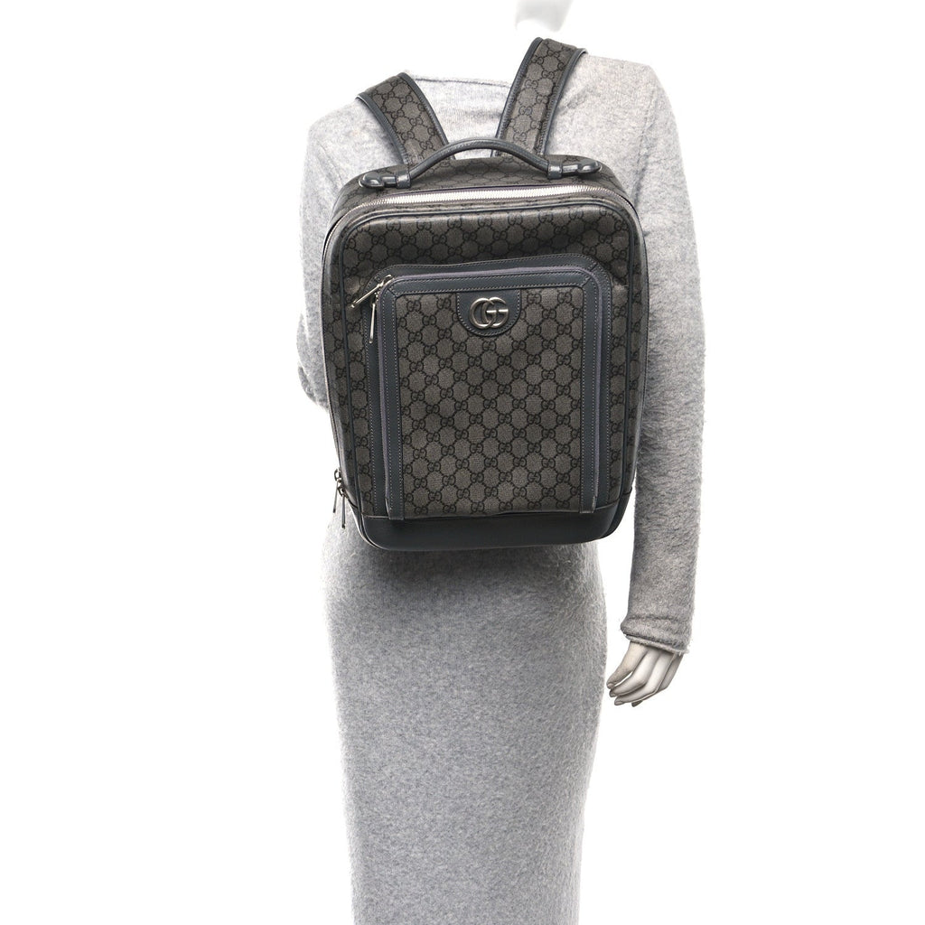 Gucci GG Supreme Monogram Ophidia Backpack  Grey