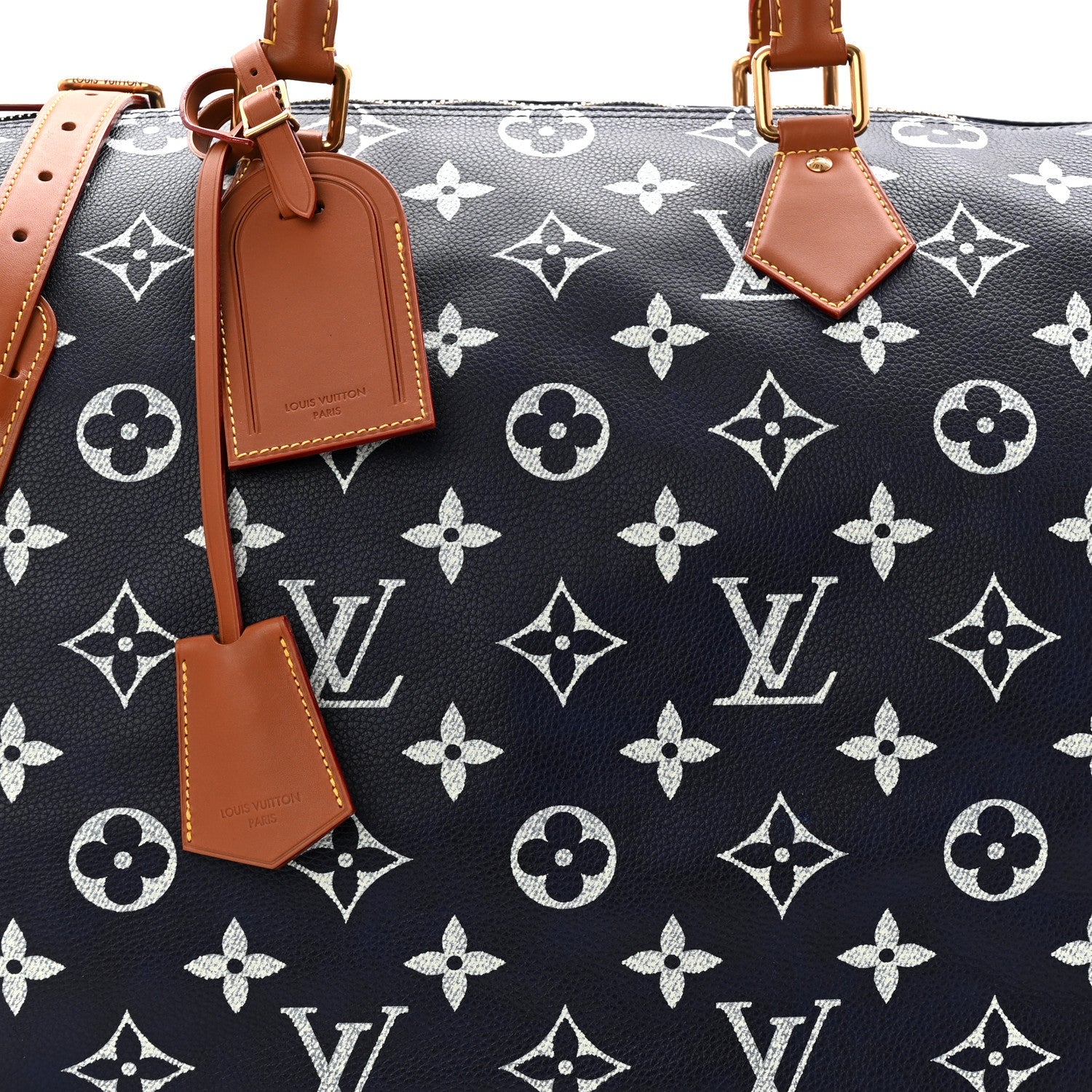 Louis Vuitton Calfskin Monogram Speedy P9 Bandouliere 50 Indigo