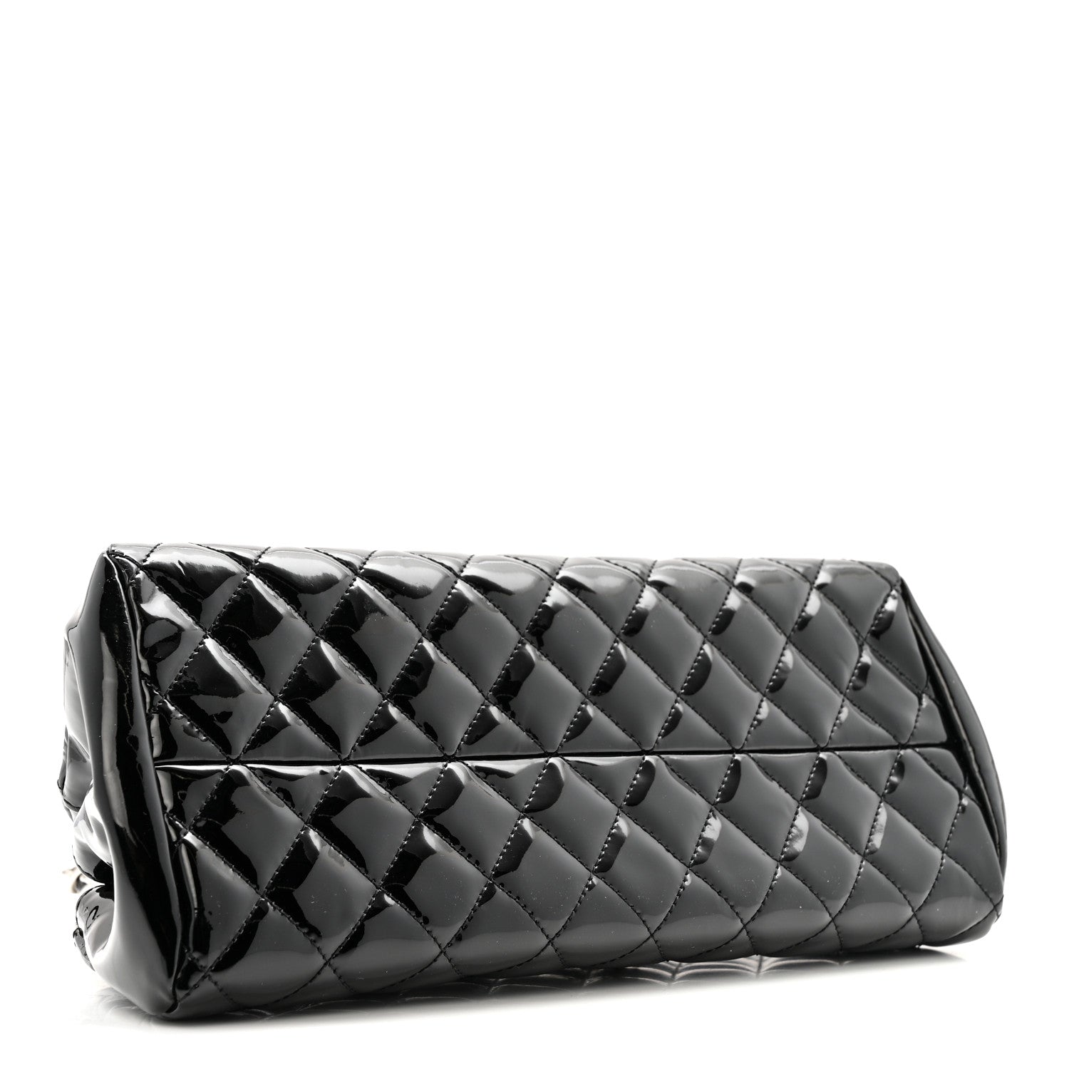 Chanel Patent Quilted Small Just Mademoiselle Bowling Bag Black