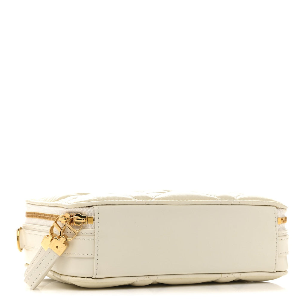 Christian Dior Calfskin Macrocannage Caro Box Bag Latte