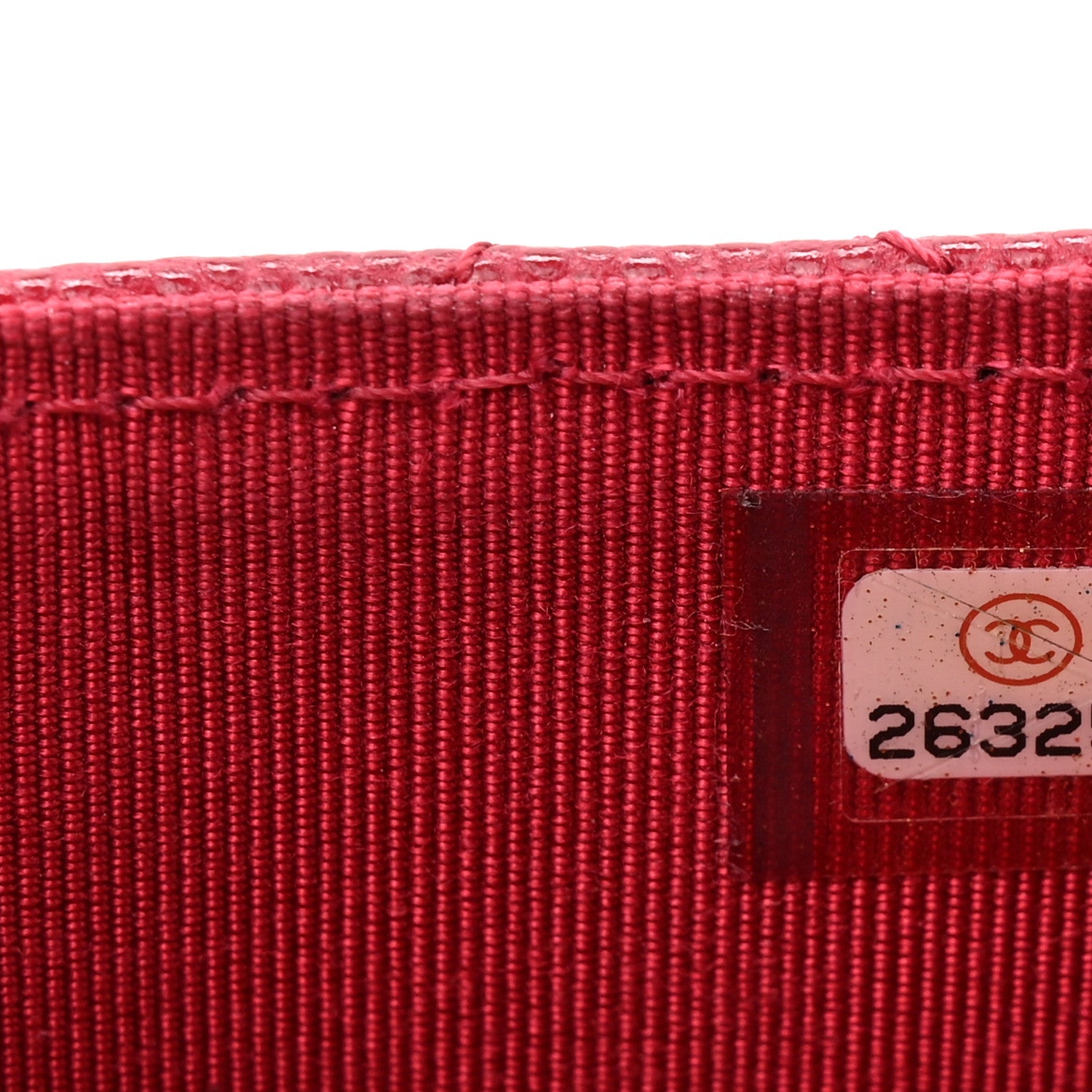 Caviar Quilted Flap Card Holder Wallet Red
