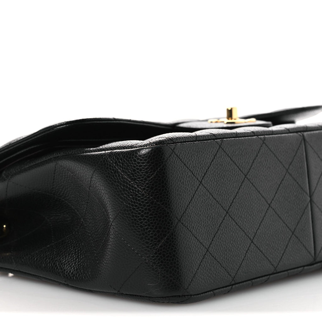 Chanel Caviar Quilted Jumbo Double Flap Black