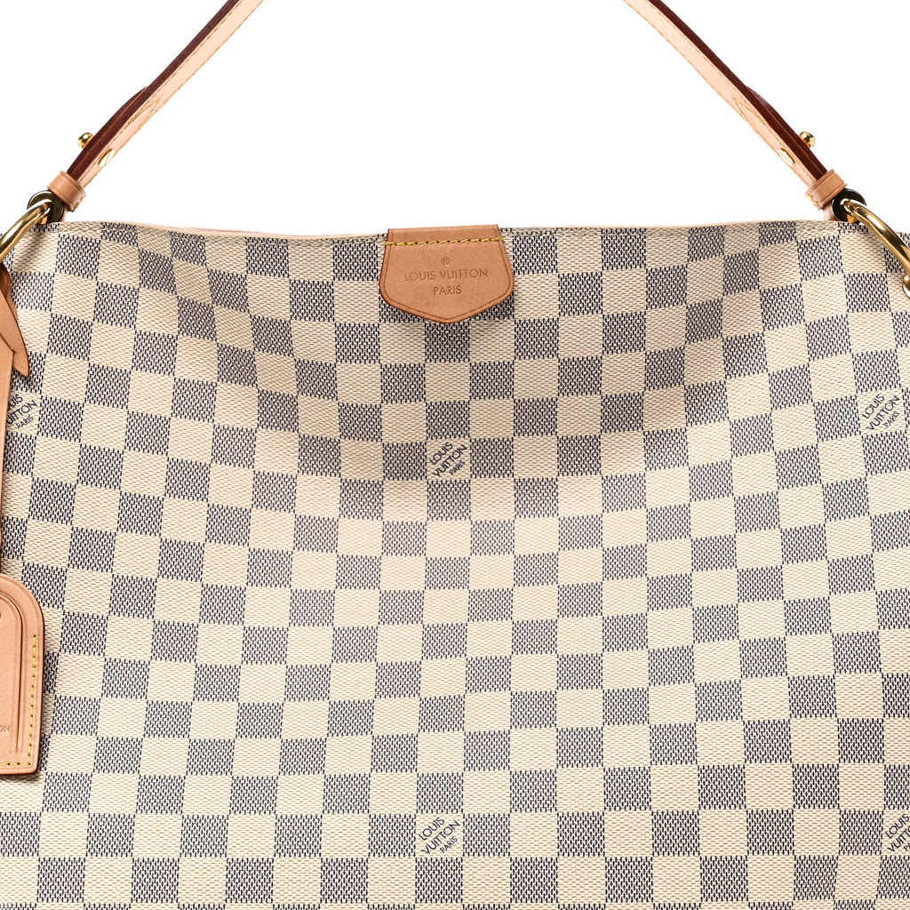 Louis Vuitton Damier Azur Graceful MM Rose Ballerine