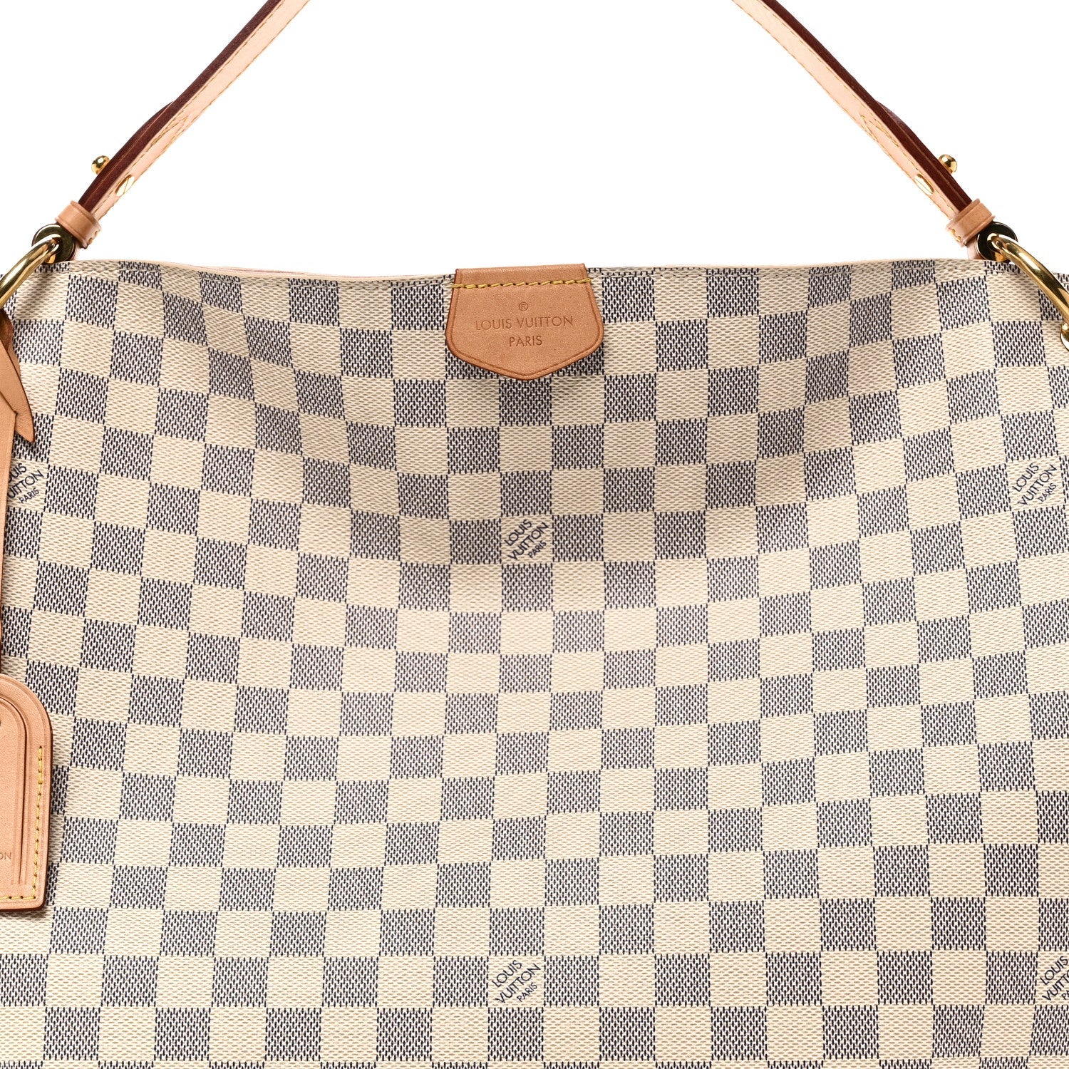 Louis Vuitton Damier Azur Graceful MM Rose Ballerine