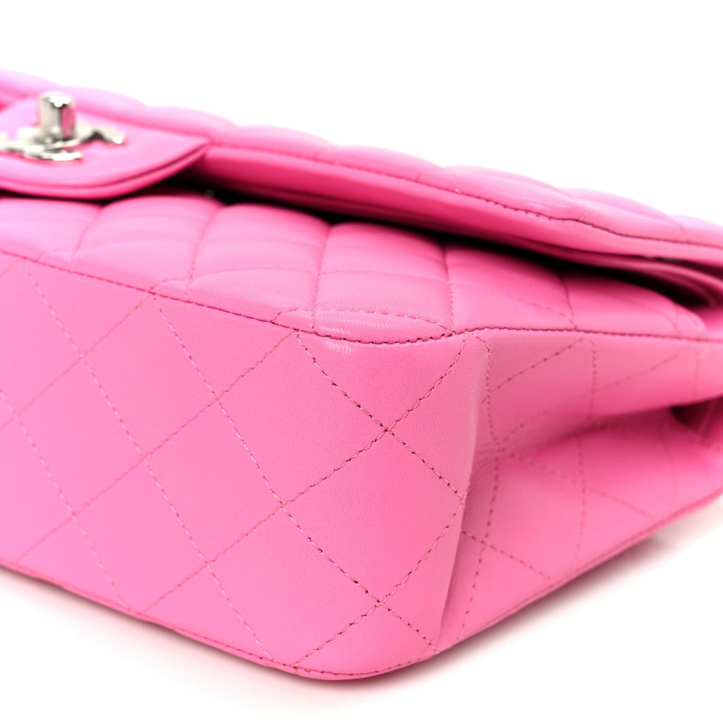 Chanel Lambskin Quilted Medium Double Flap Pink