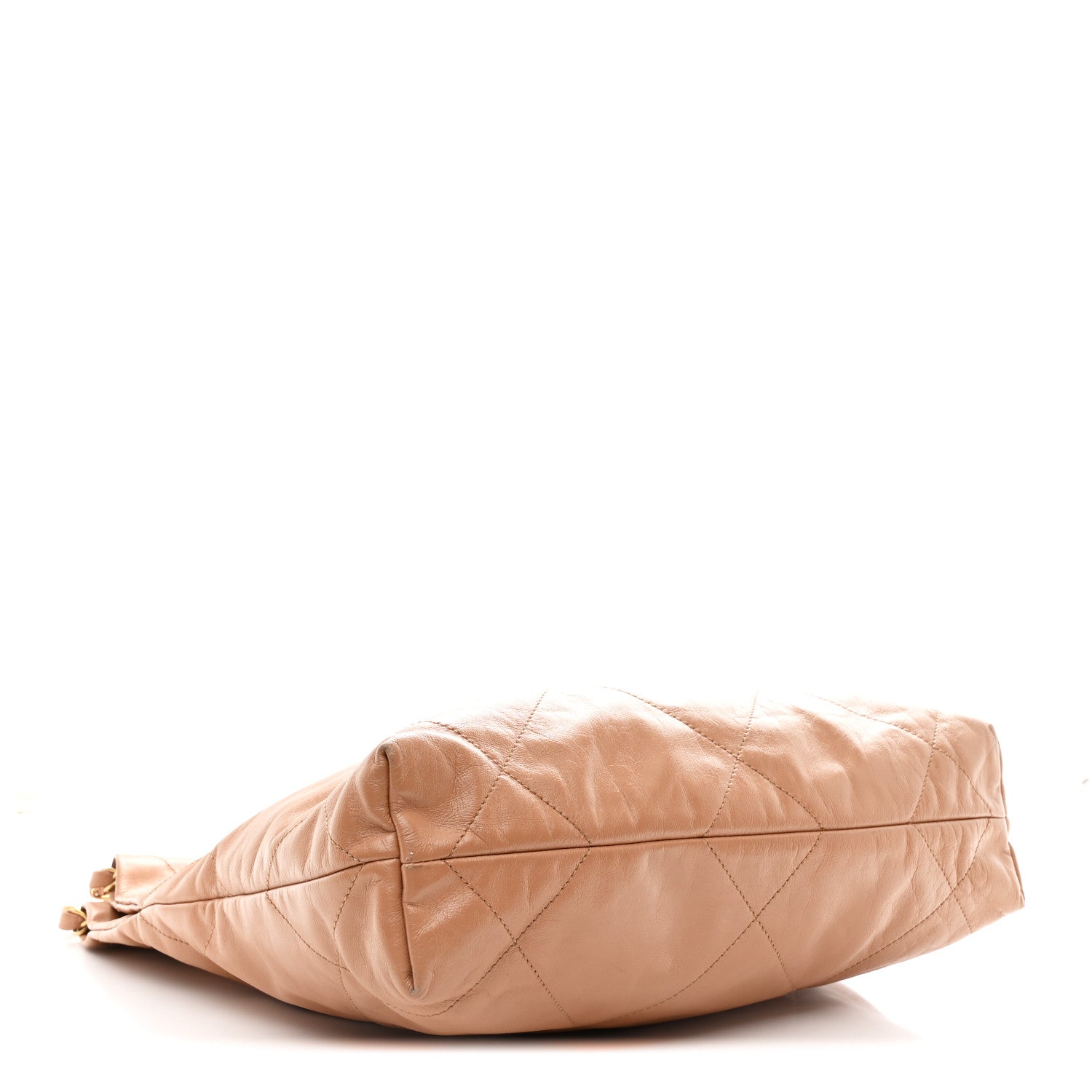Chanel Shiny Calfskin Quilted Small Chanel 22 Beige