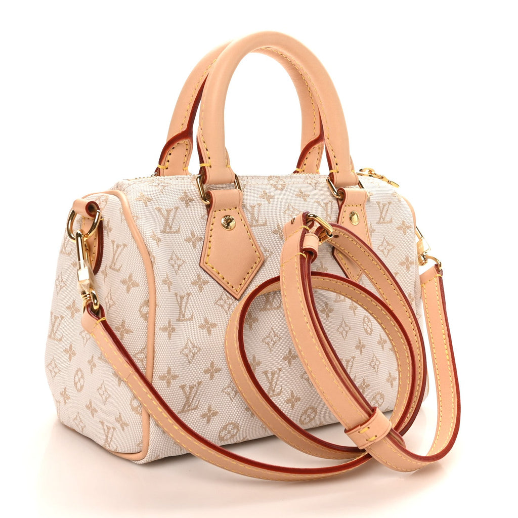 Louis Vuitton Jacquard Speedy Bandouliere 20 Mastic Cream