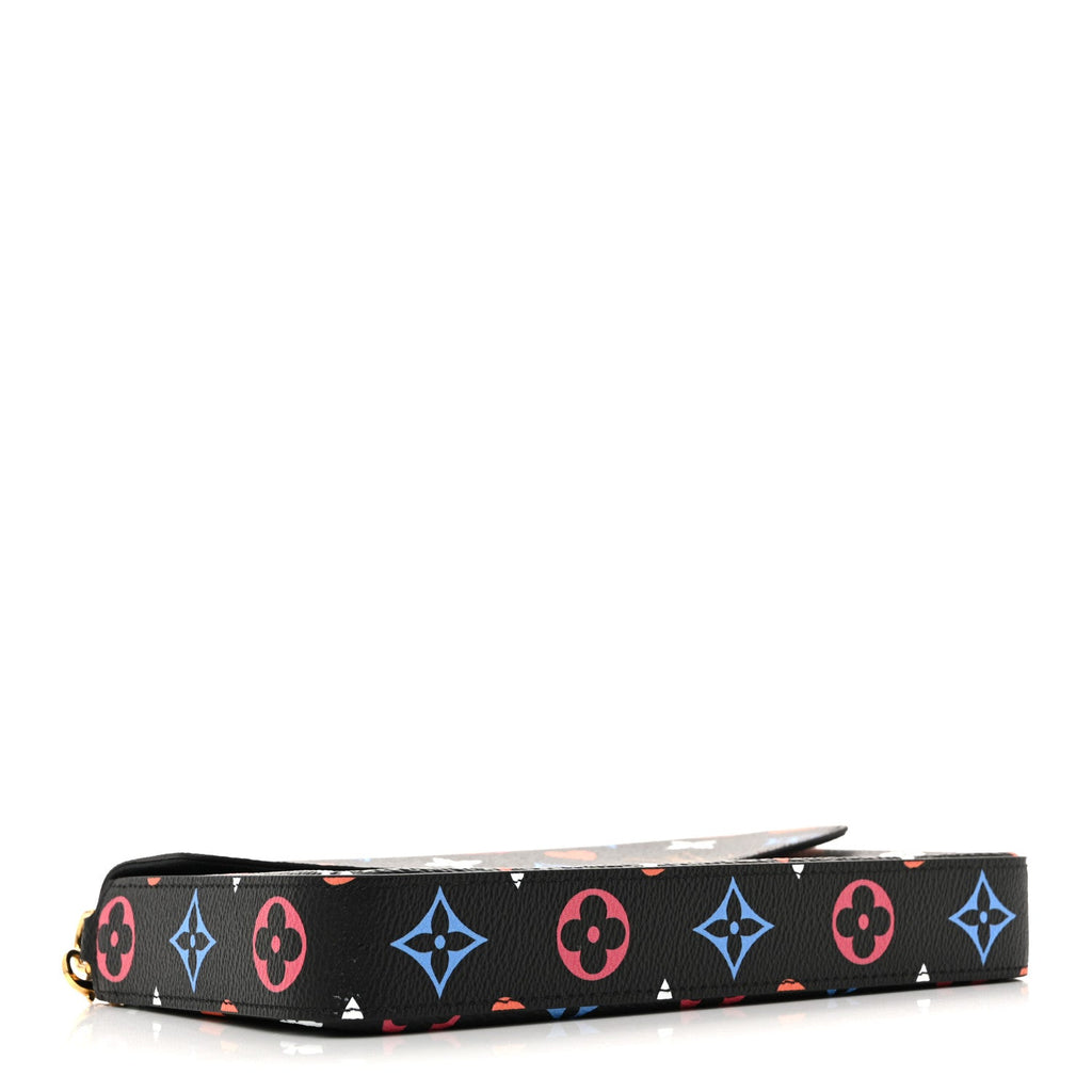 Louis Vuitton Game On Felicie Chain Wallet Black