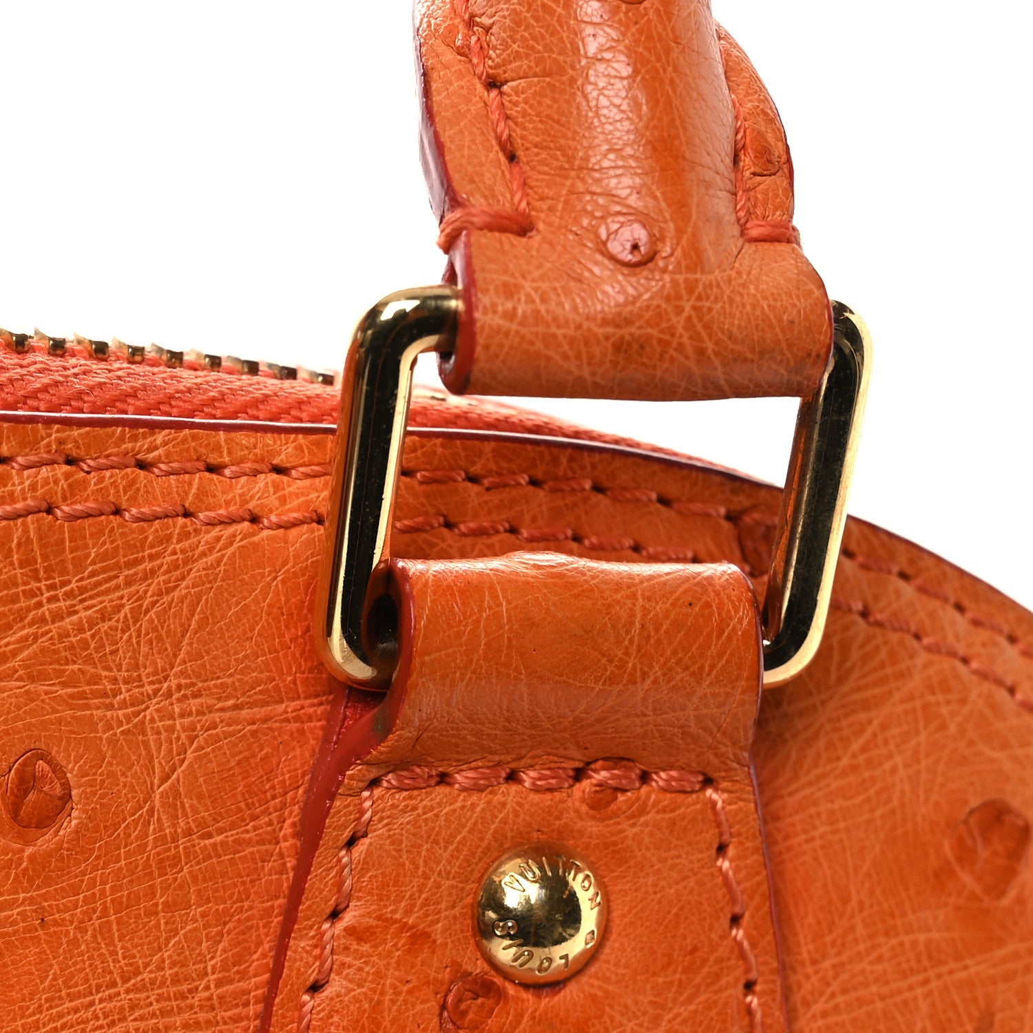 Louis Vuitton Ostrich Alma BB Piment