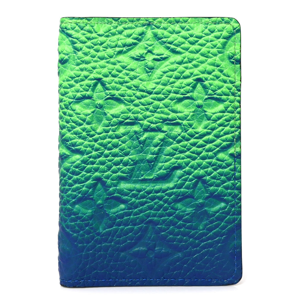 Louis Vuitton Taurillon Illusion Pocket Organizer Bleu Vert