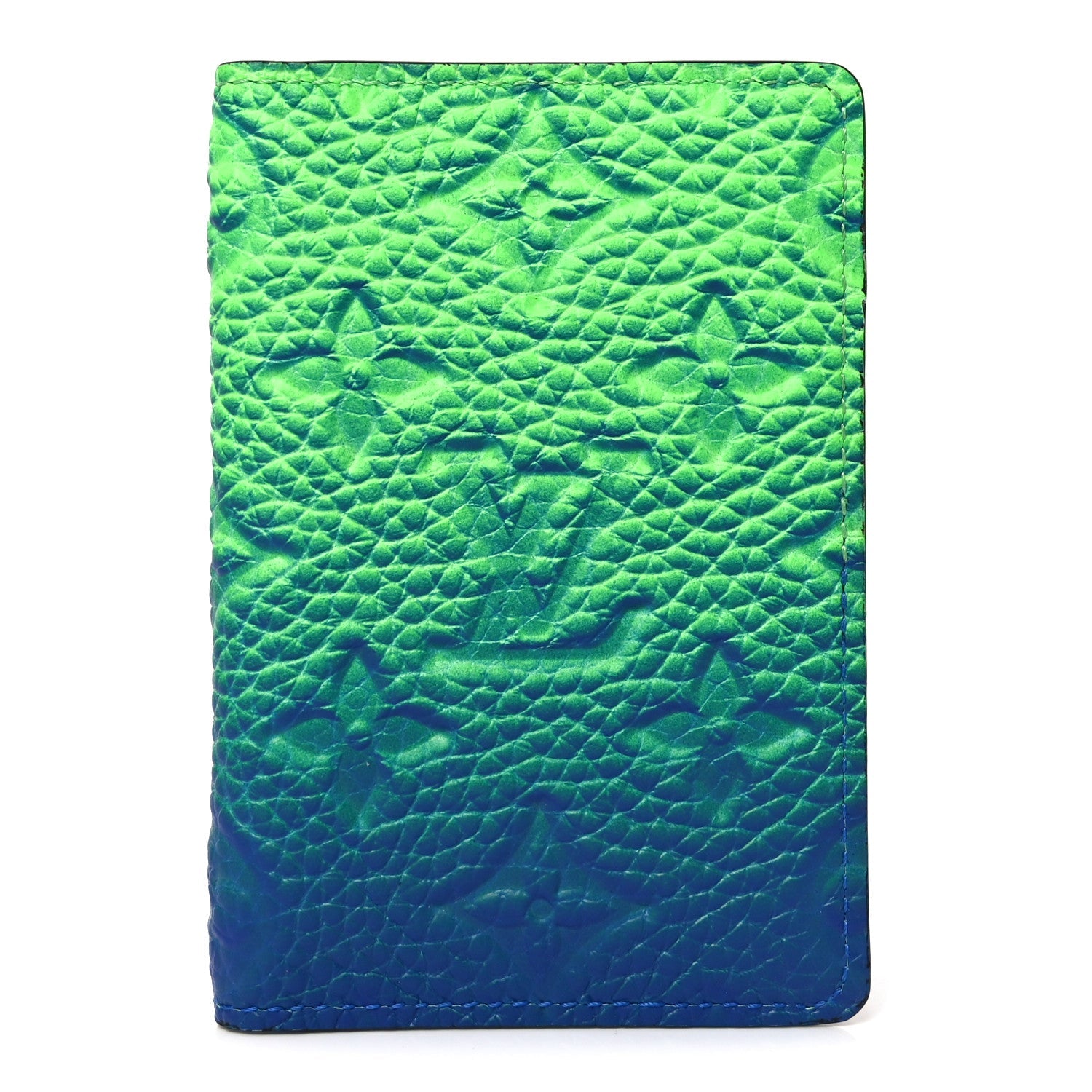 Louis Vuitton Taurillon Illusion Pocket Organizer Bleu Vert