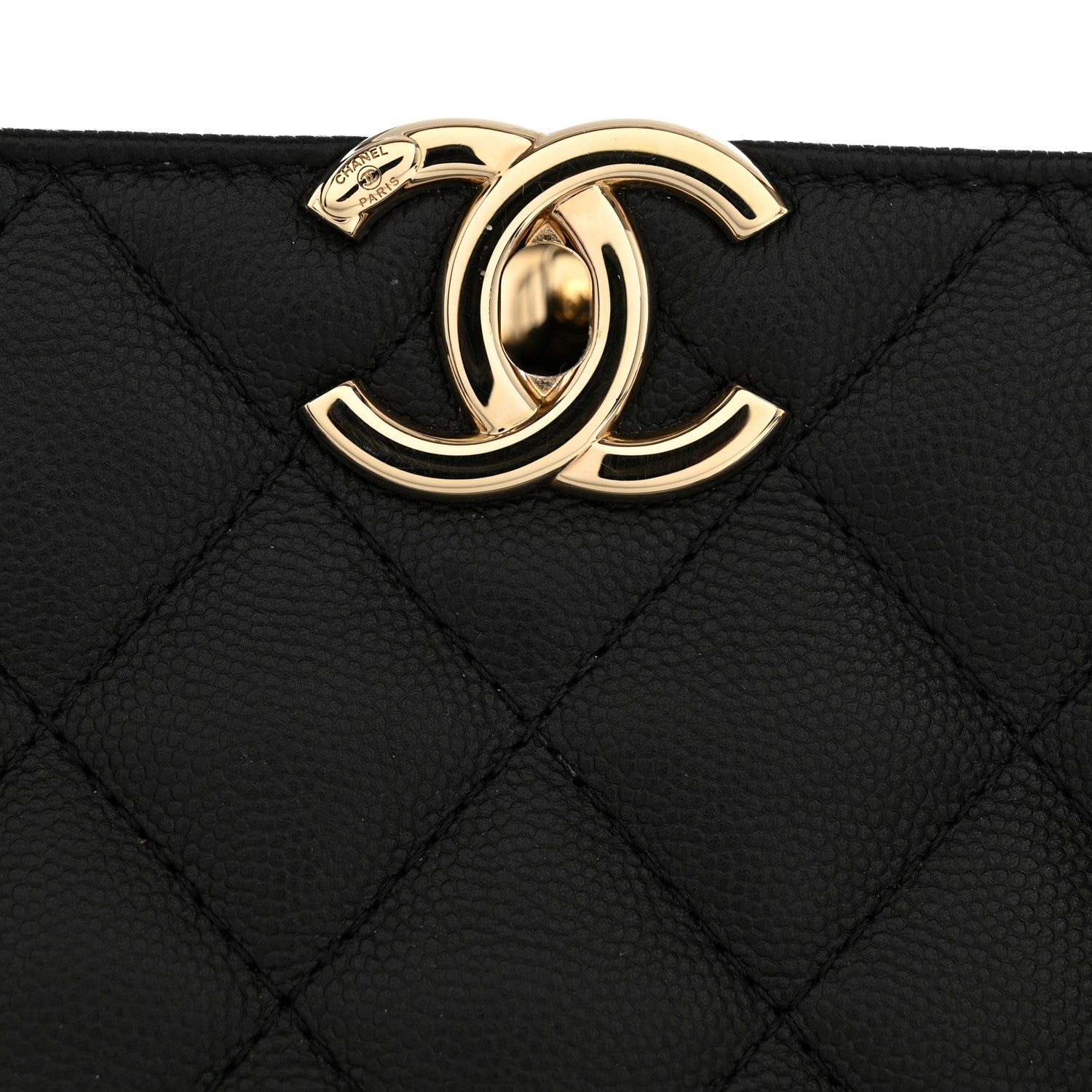 Chanel Caviar Quilted Small Shopping Tote  Black