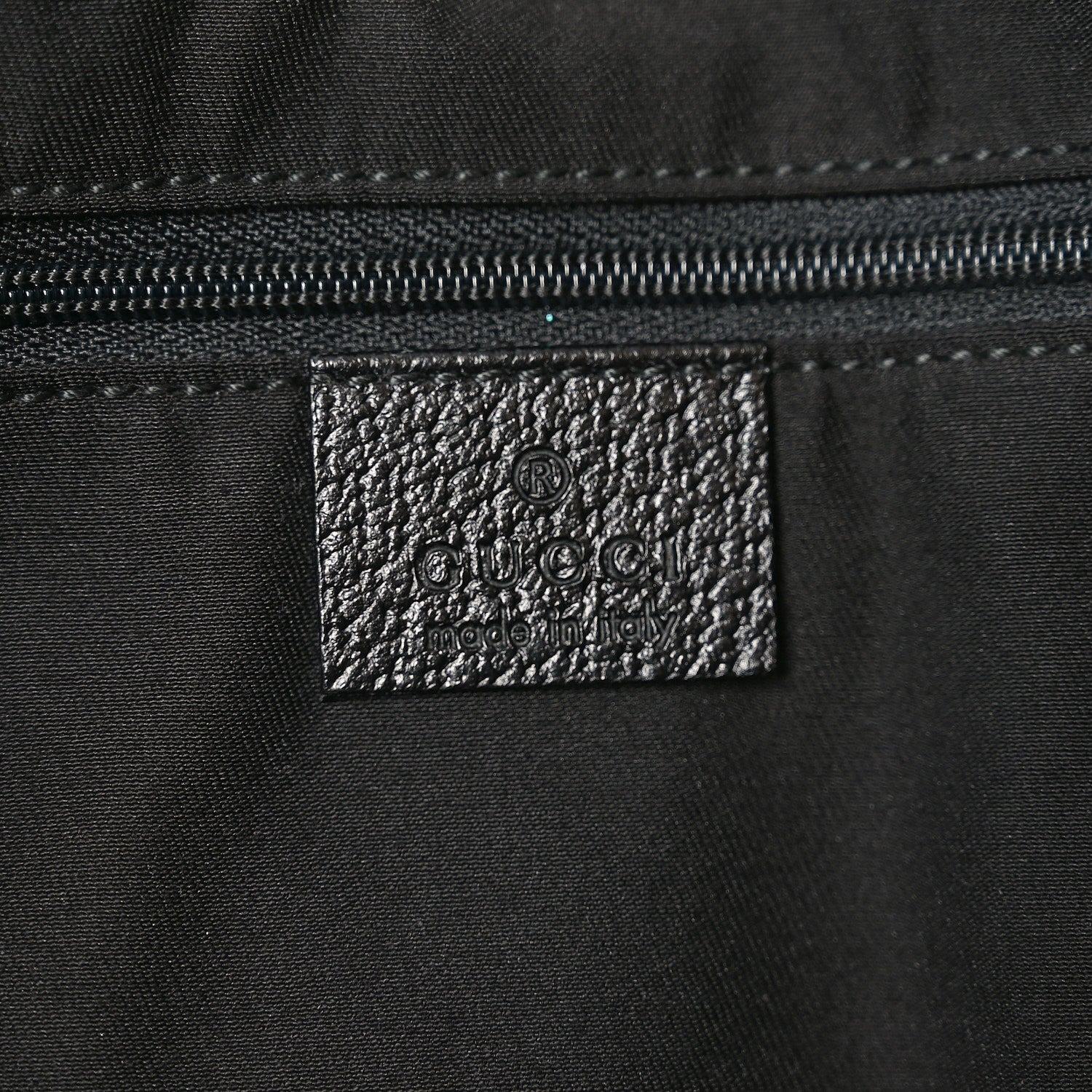 Gucci Monogram Large Abbey Tote Navy Black