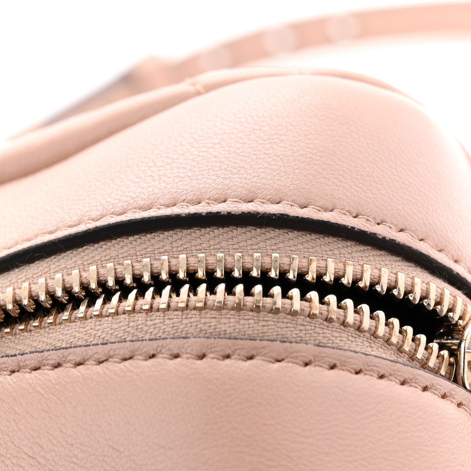 Gucci Calfskin Matelasse Small GG Marmont Camera Bag Pink Beige