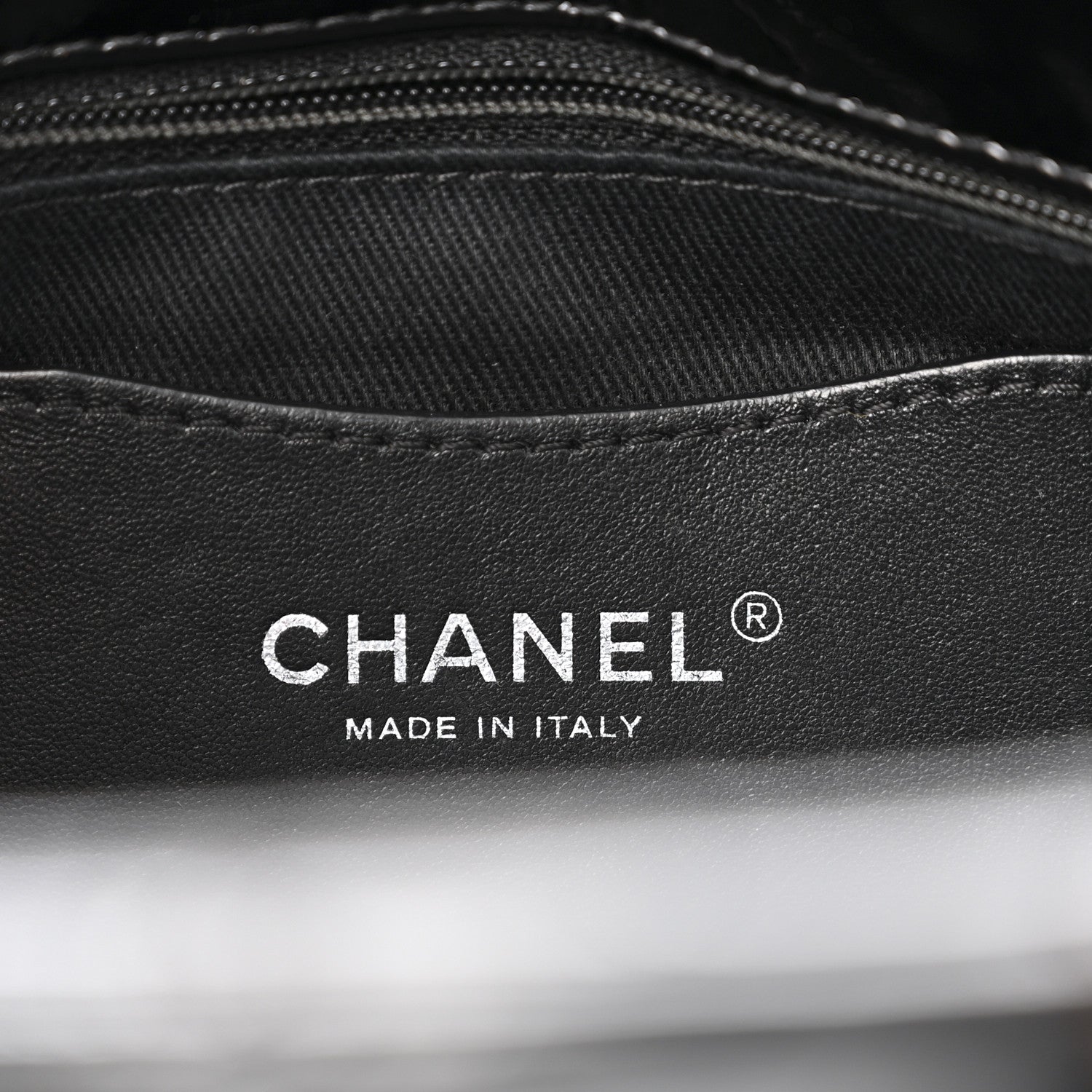 Chanel Patent Quilted Medium Just Mademoiselle Black