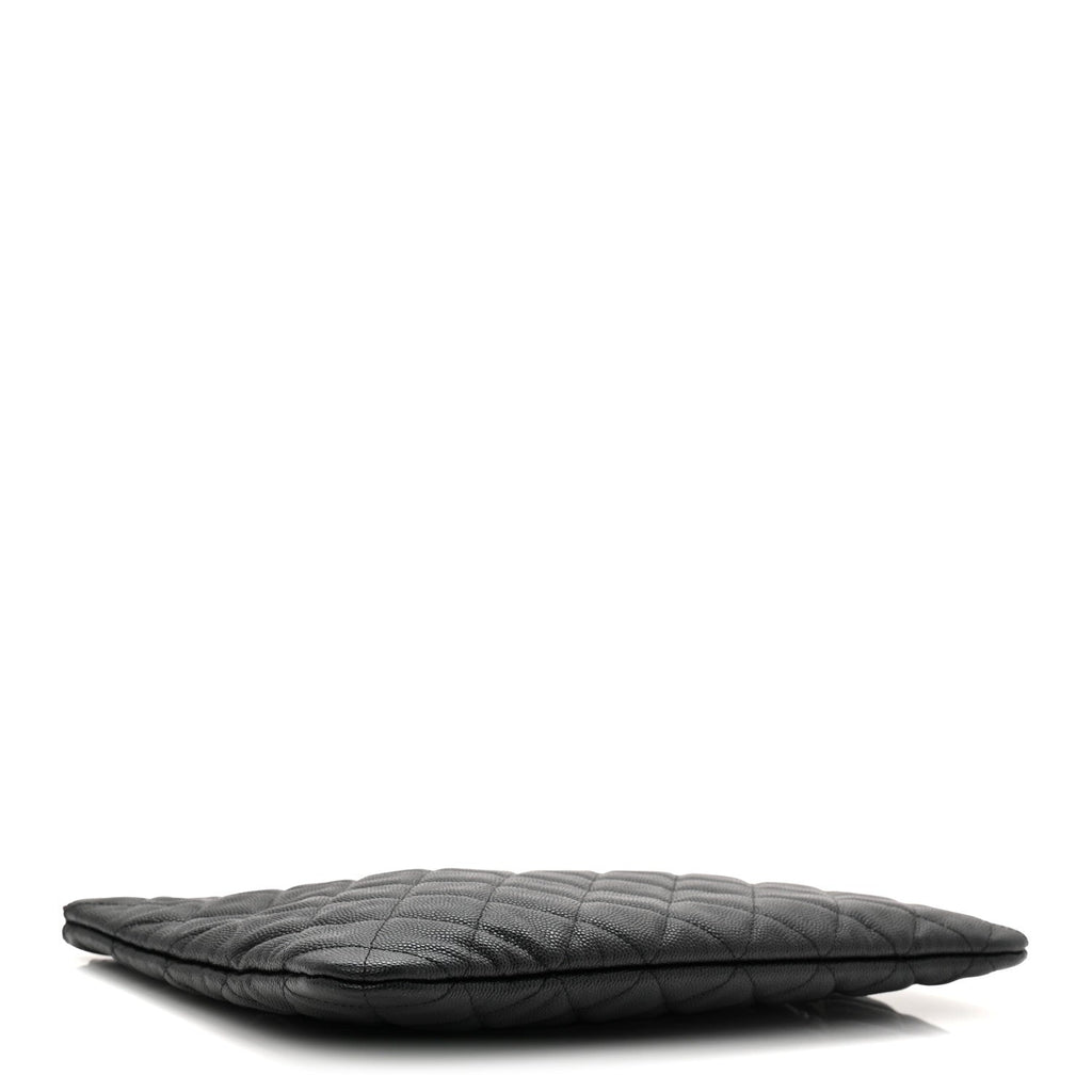 Caviar Quilted Medium Cosmetic Case Black