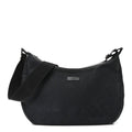 Gucci Monogram Medium Half Moon Hobo Black