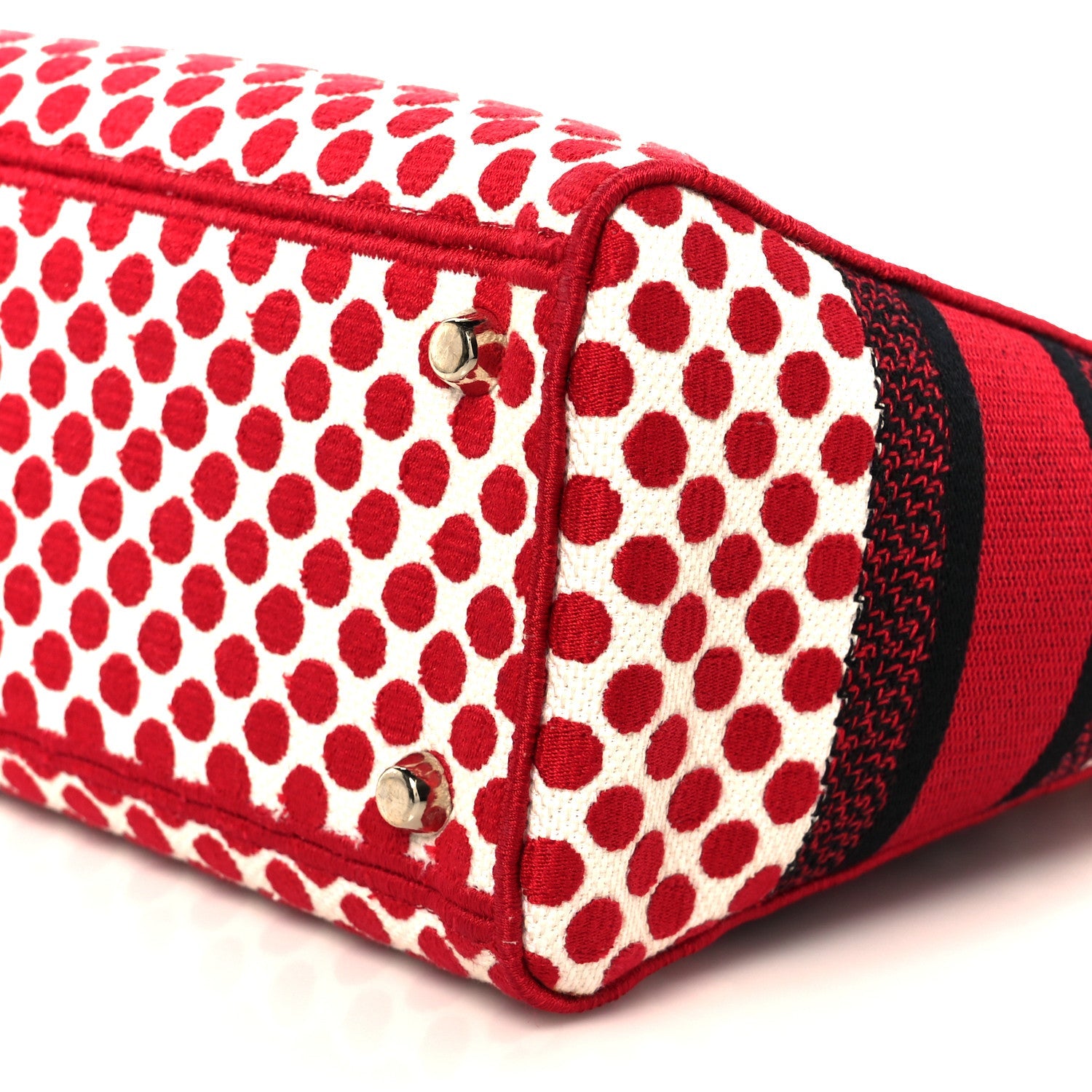 Christian Dior Canvas Medium DiorAmour Dots Lady D-Lite Red