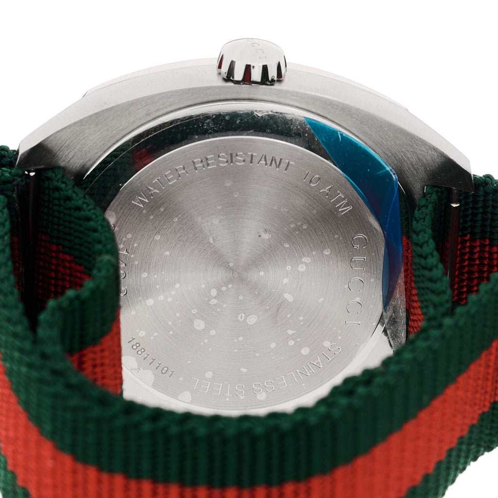 Gucci Stainless Steel Nylon 41mm GG2570 Quartz Watch Black