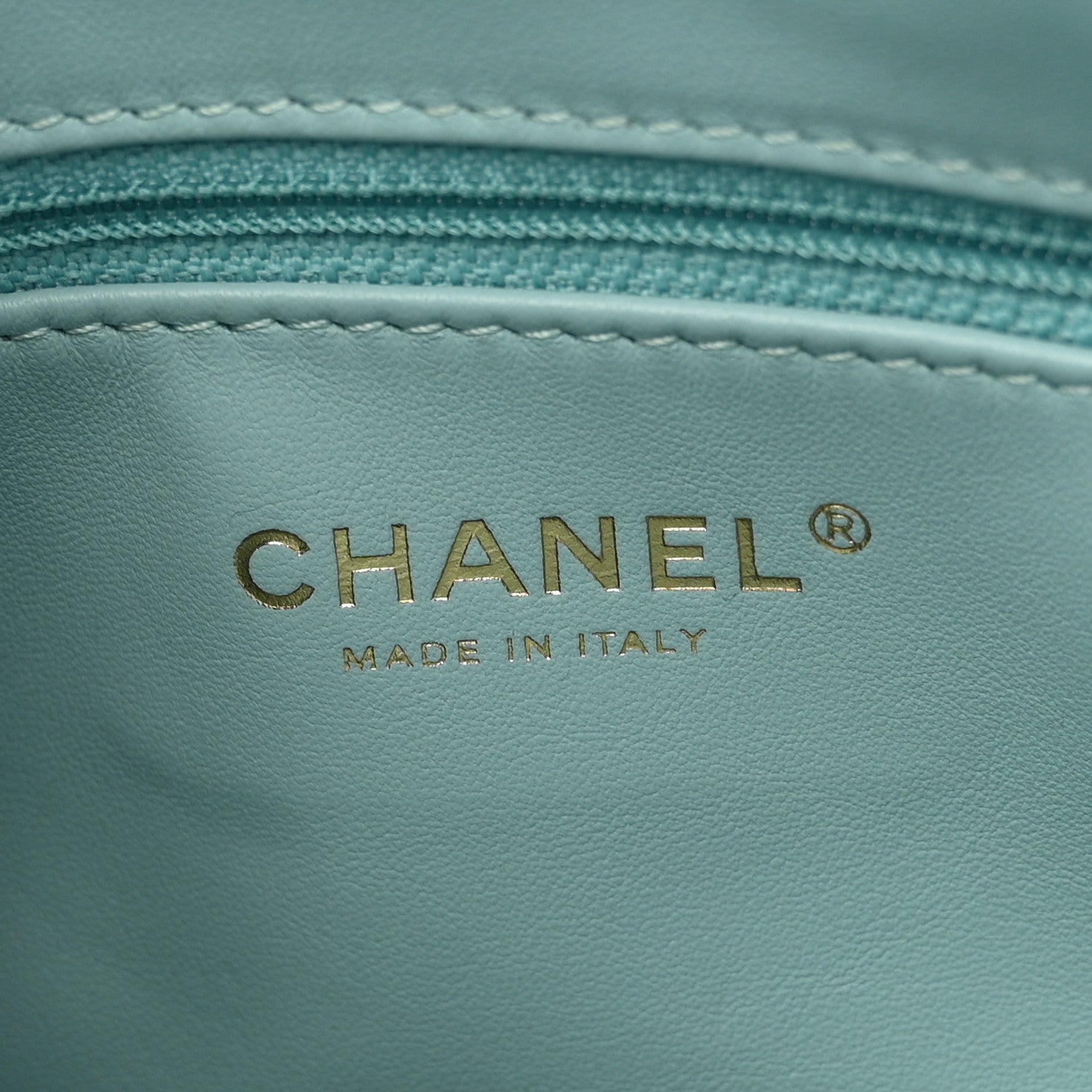 Chanel Caviar Quilted Filigree Waist Bag Light Blue