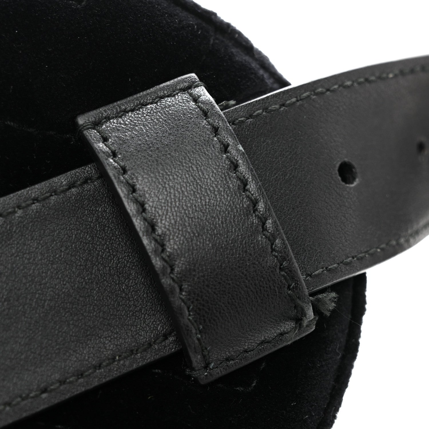 Gucci Velvet Matelasse GG Marmont Belt Bag 75 30 Black