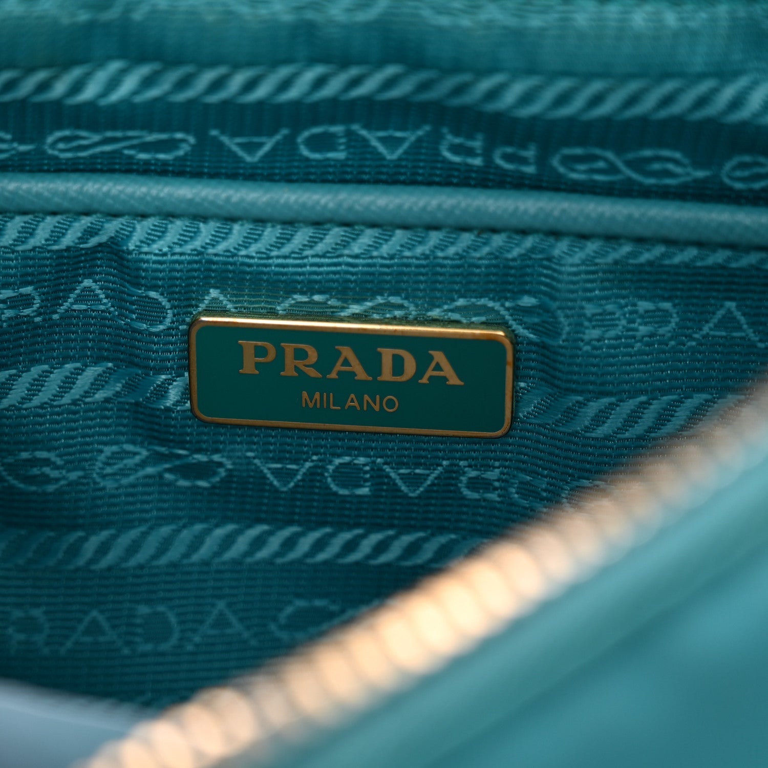 Prada Tessuto Nylon Saffiano Crossbody Bag Turchese
