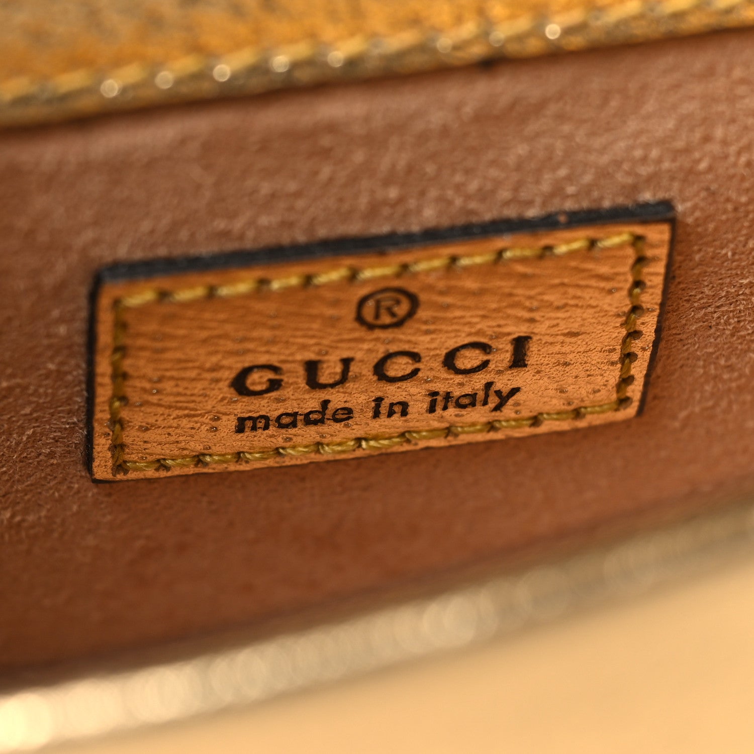 Gucci Metallic Calfskin Super Mini Dionysus Shoulder Bag Gold