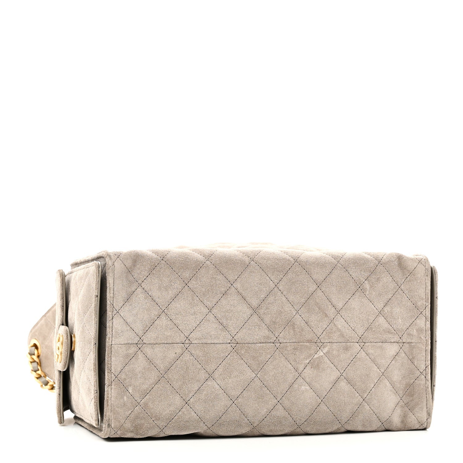 Chanel Suede Quilted Medium Chanel 25 Handbag Grey