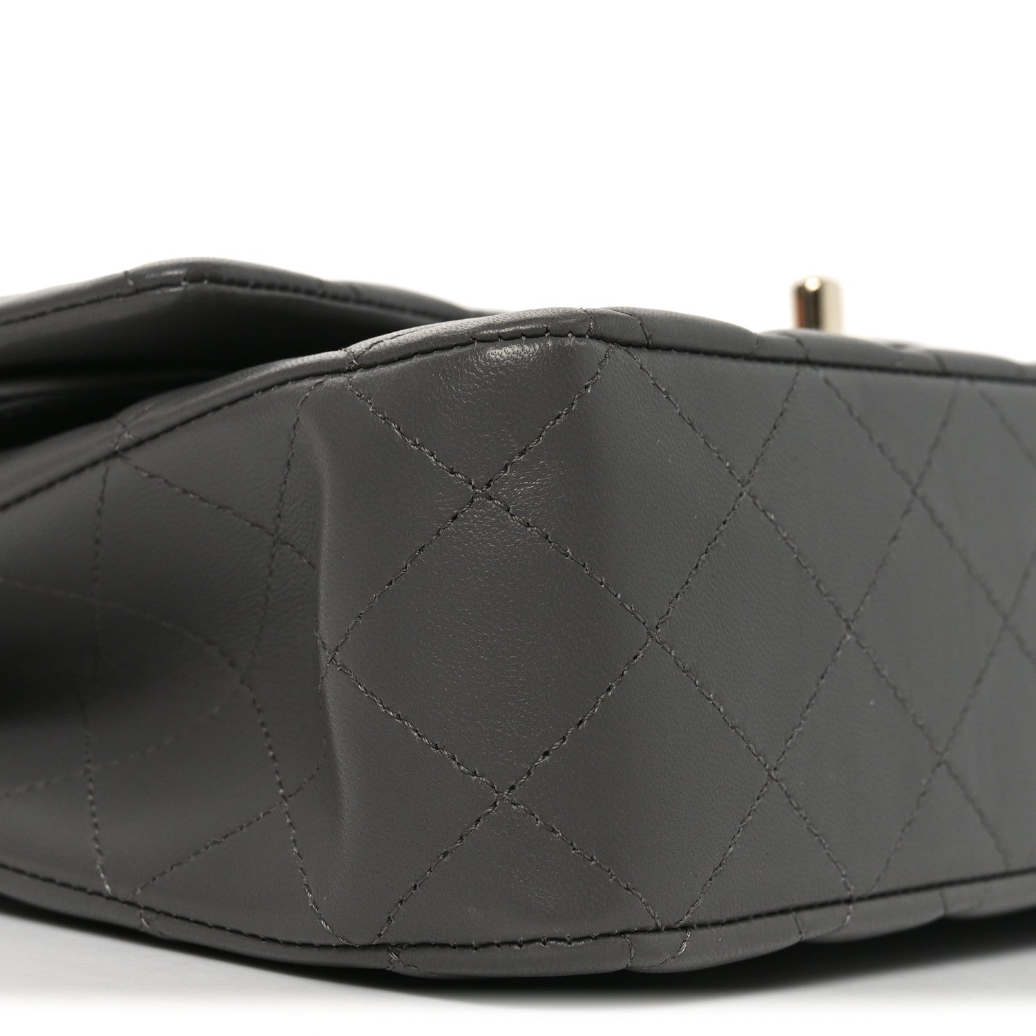 Chanel Lambskin Quilted Medium Double Flap Grey