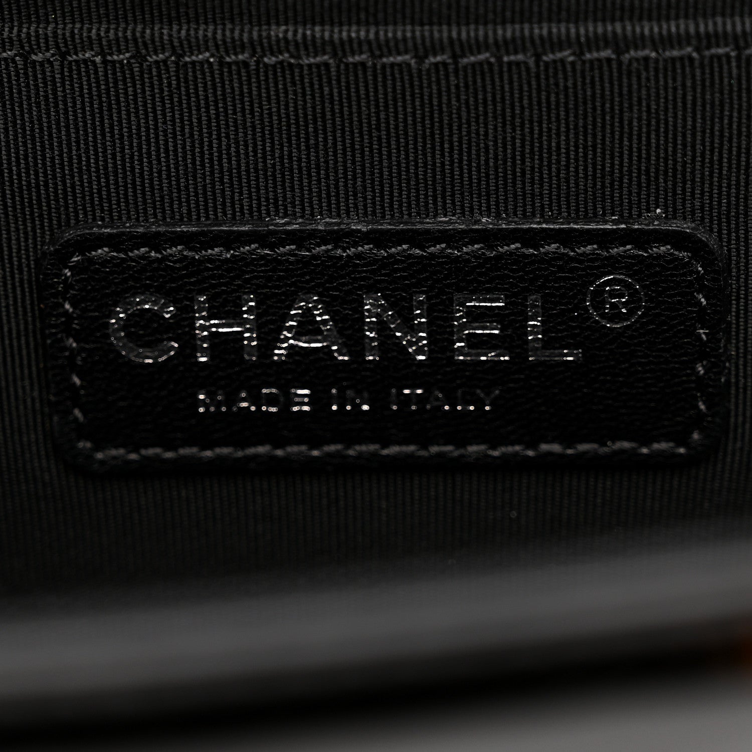 Chanel Patent Calfskin Quilted Medium Plexiglass Boy Flap Black