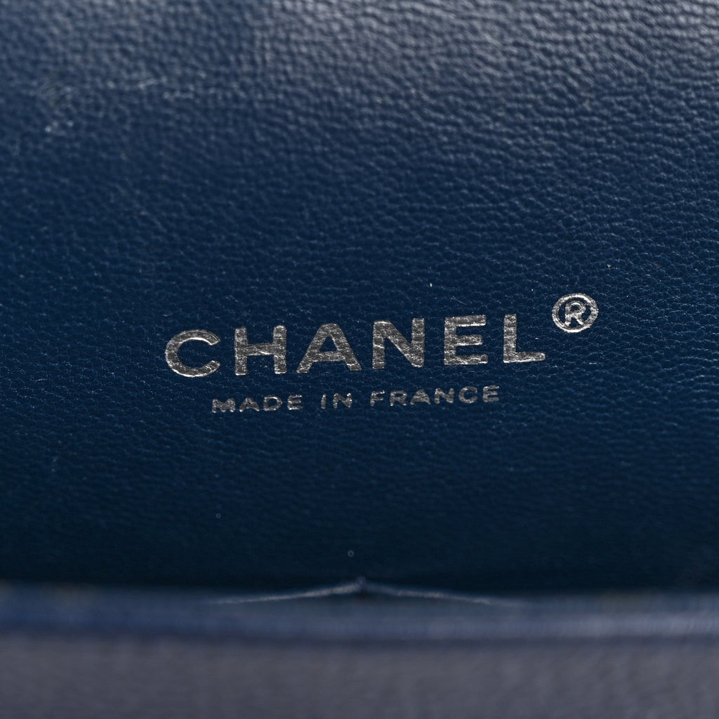 Chanel Caviar Quilted Maxi Double Flap Navy Blue