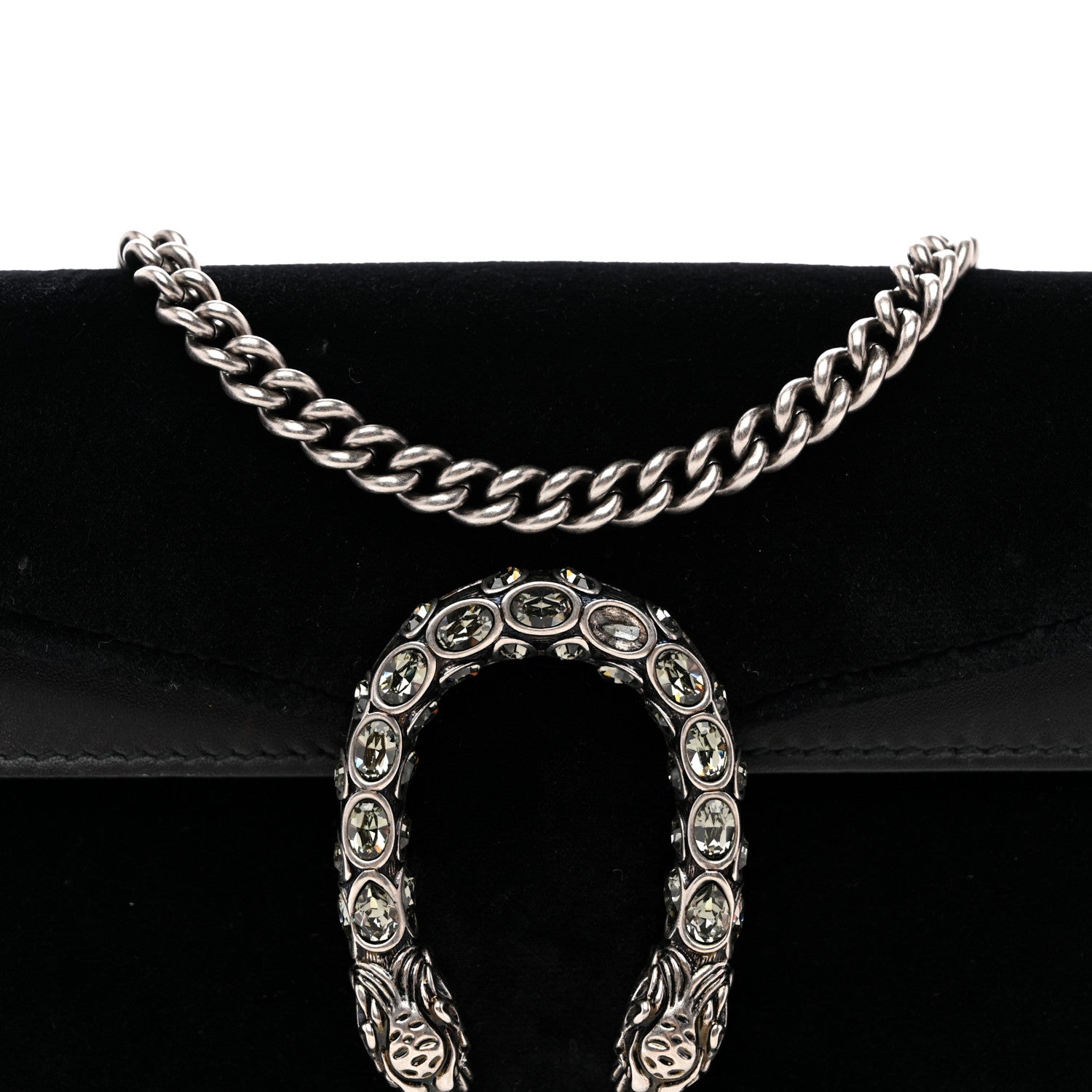 Gucci Suede Super Mini Dionysus Shoulder Bag Black