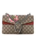 Gucci GG Supreme Monogram Blooms Small Dionysus Shoulder Bag Beige Multicolor Dry Rose