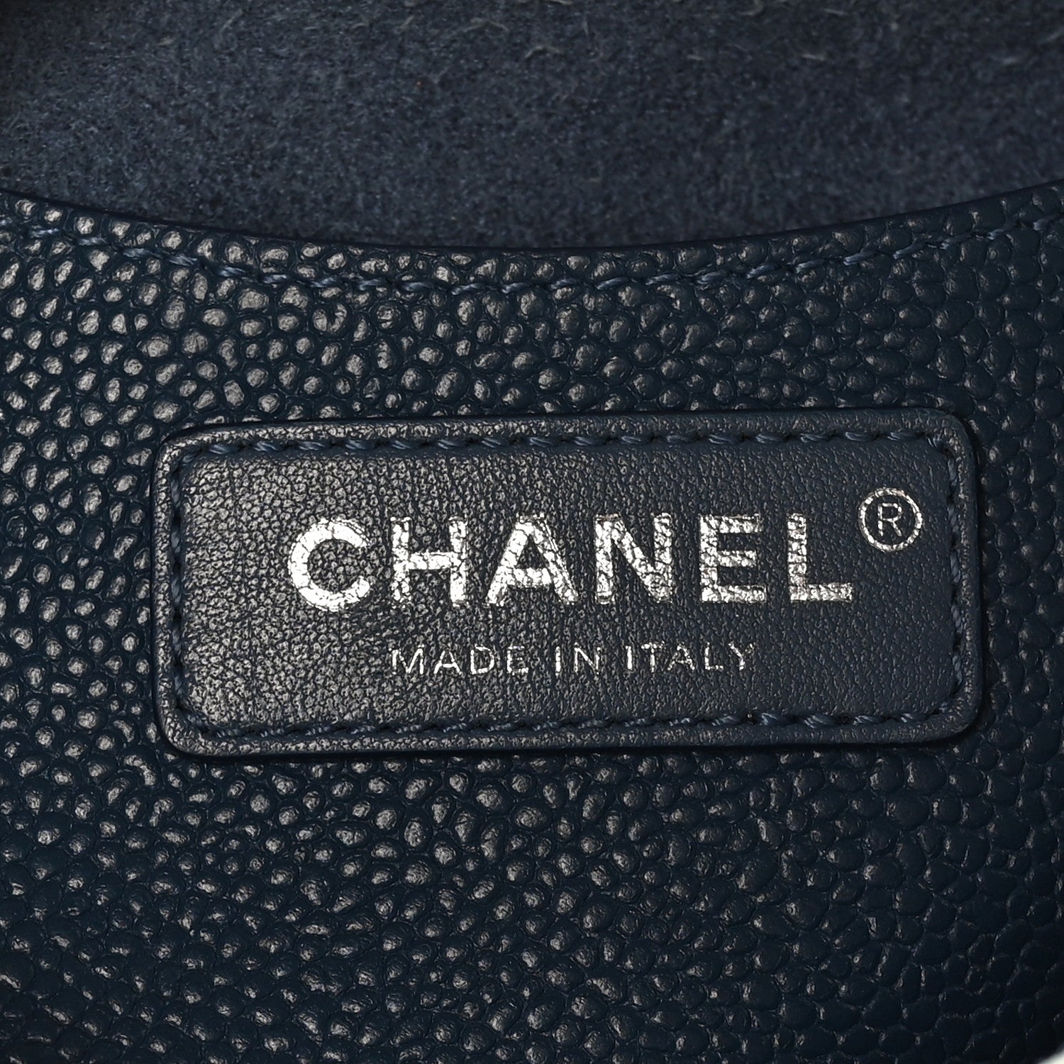 Chanel Caviar Perforated Messenger Bag White