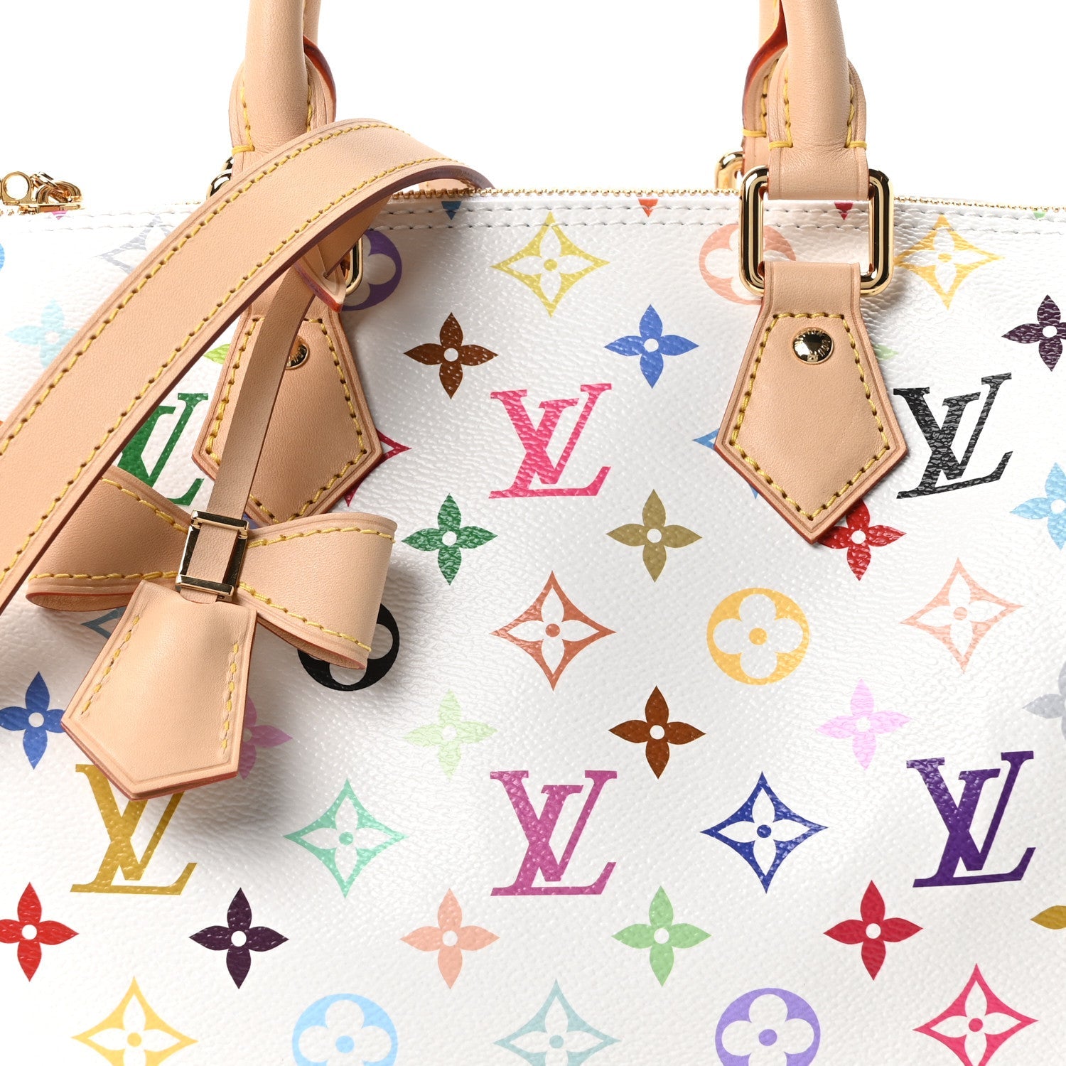 Louis Vuitton LV X TM Monogram Multicolor Speedy Bandouliere 25 White