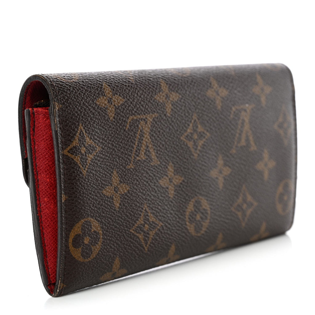 Louis Vuitton Monogram Emilie Wallet Red