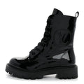 Louis Vuitton Patent Territory Flat Ranger Boots 38 Black