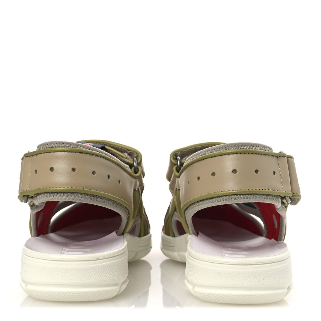 Gucci Mesh Fabric Tinsel Sport Sandals 36.5 Loess Sand Box Pink