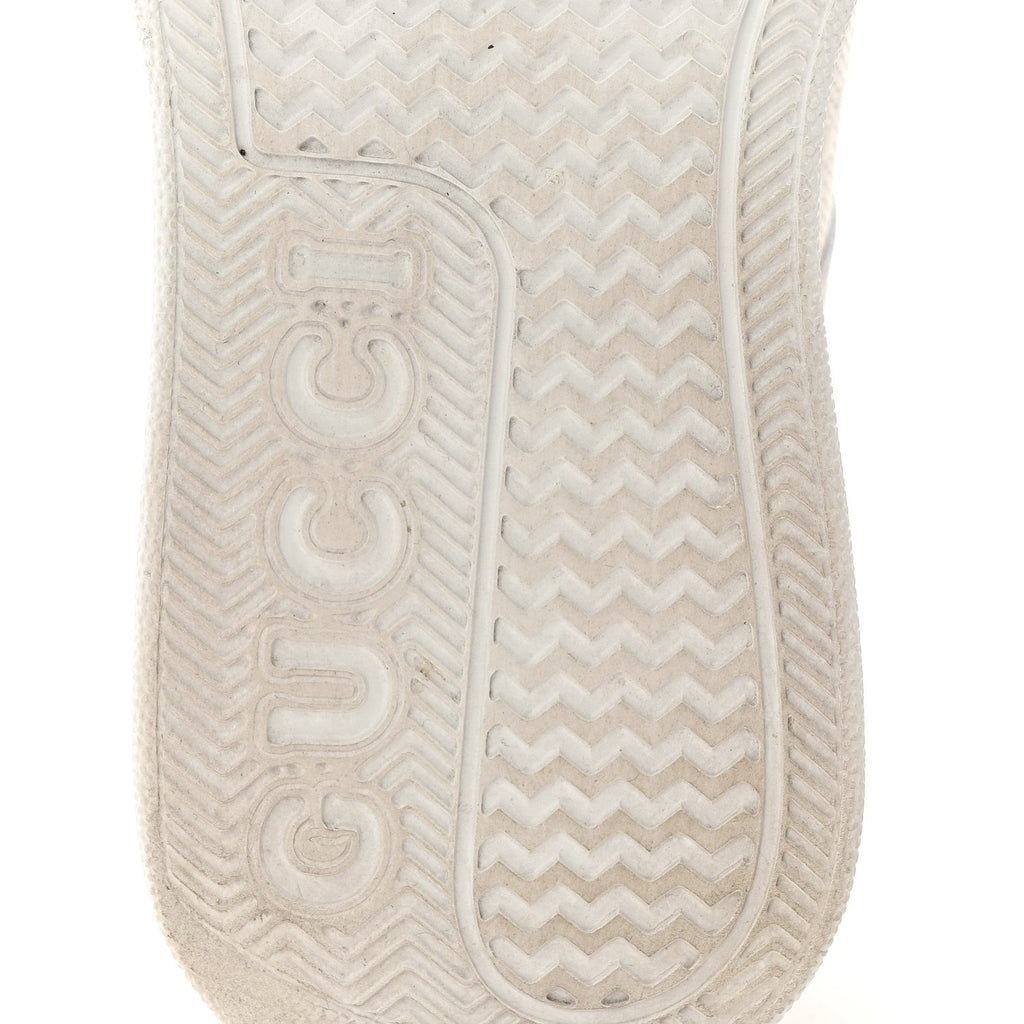 Gucci Calfskin GG Tennis Embossed Perforated Womens Platform 55mm Sneakers 39 Great White