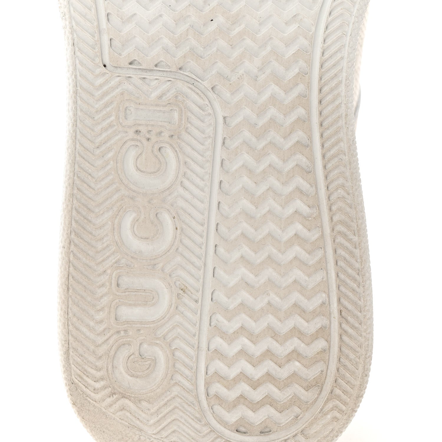 Gucci Calfskin GG Tennis Embossed Perforated Womens Platform 55mm Sneakers 39 Great White