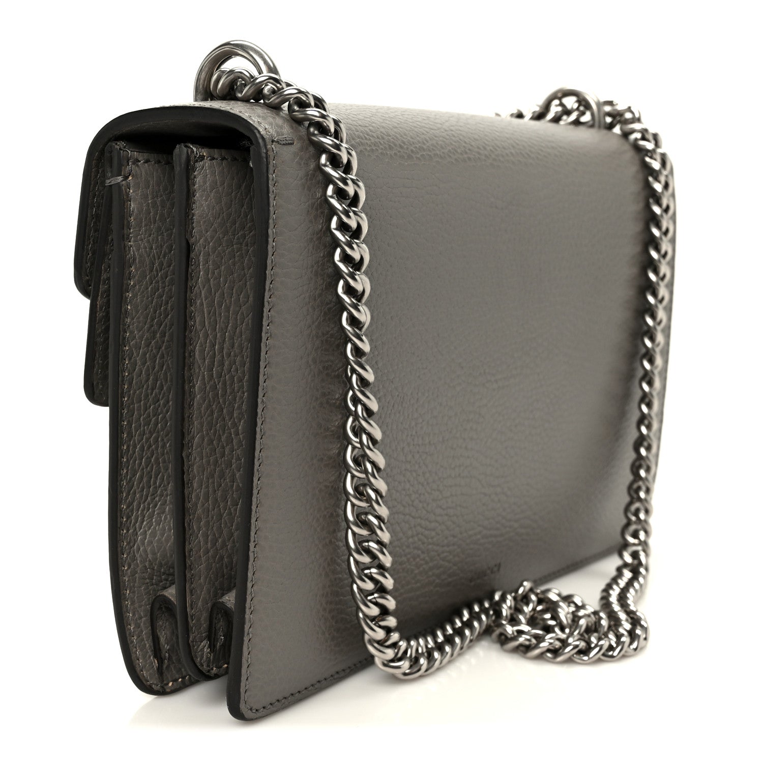 Gucci Pebbled Calfskin Small Dionysus Shoulder Bag Dusty Grey