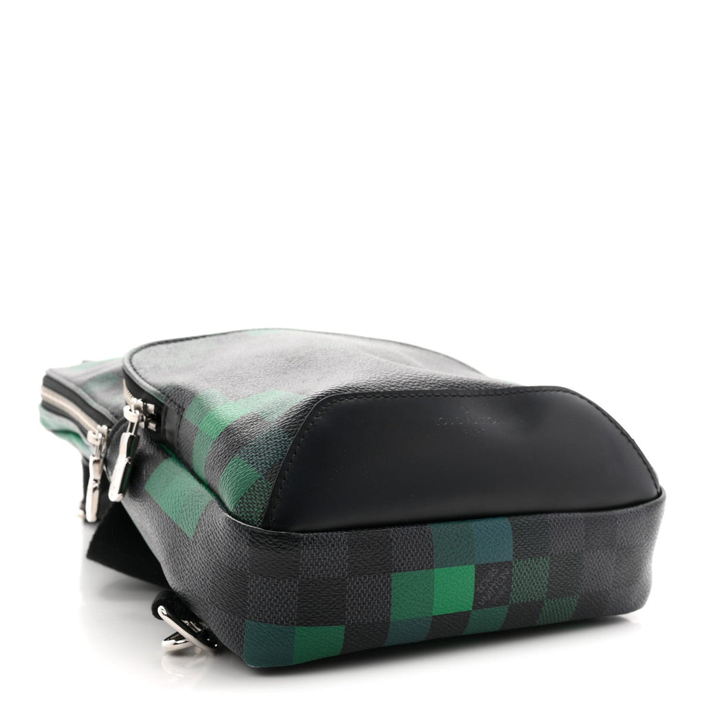 Louis Vuitton Damier Graphite Pixel Avenue Sling Backpack Vert