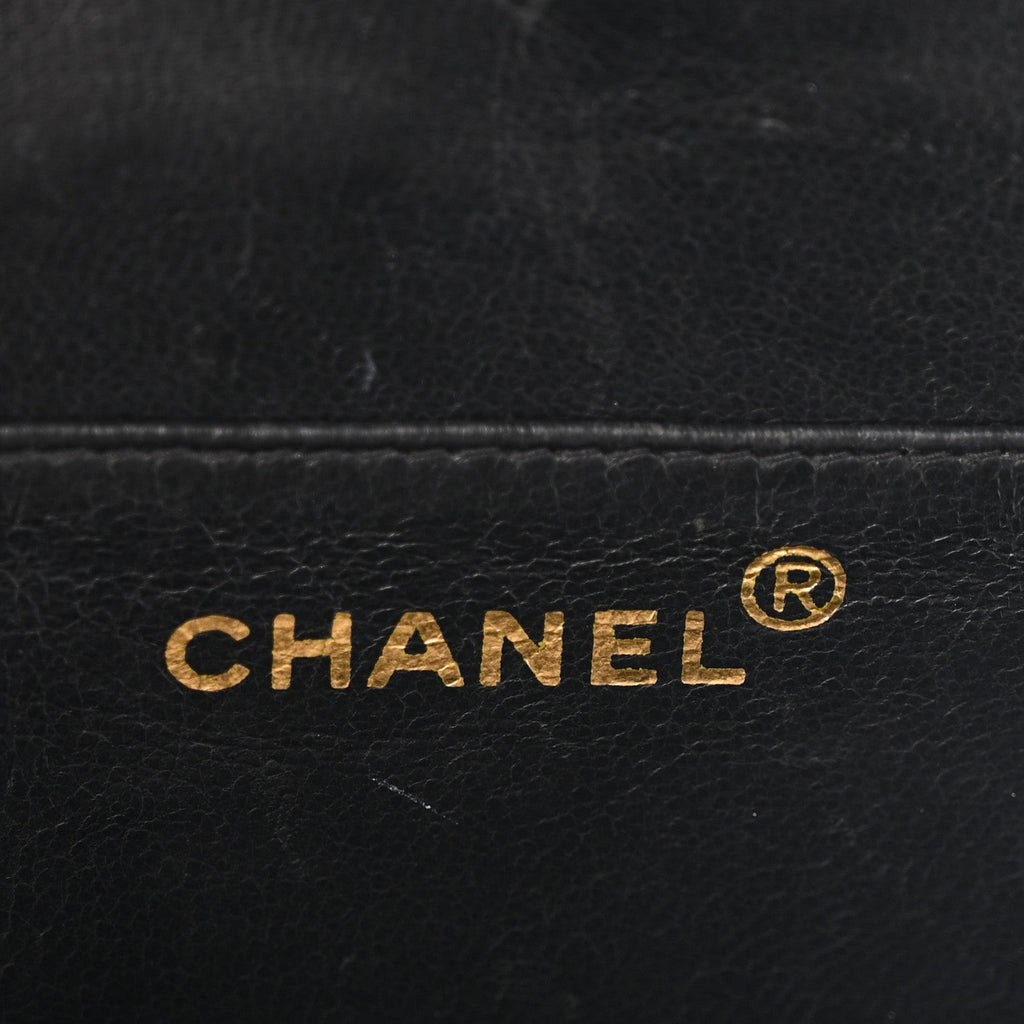 Chanel Patent Quilted CC Barbie Heart Vanity Case Black