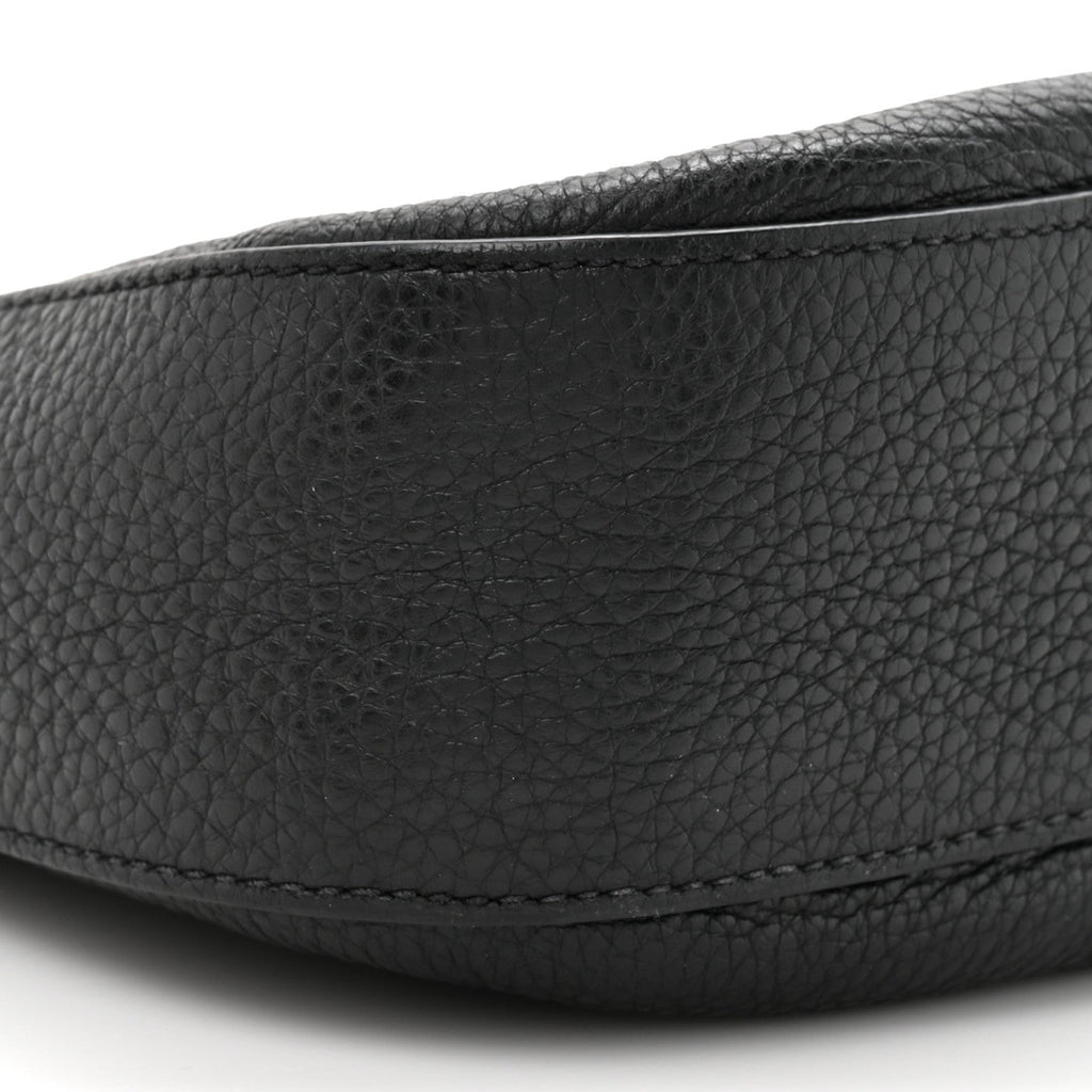 Prada Vitello Phenix Zippered Messenger Hobo Black