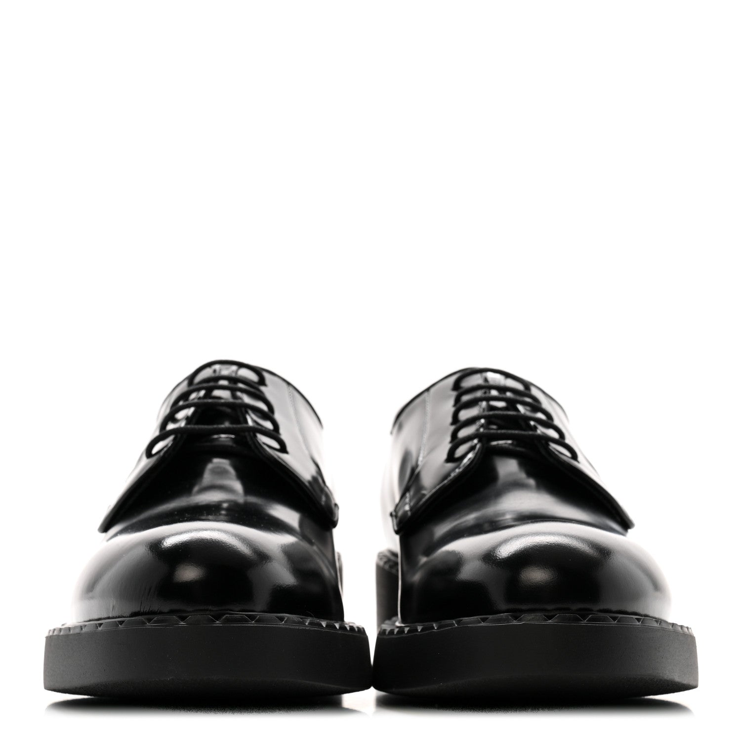Prada Spazzolato Calzature Donna 50mm Derby Loafers 39 Black