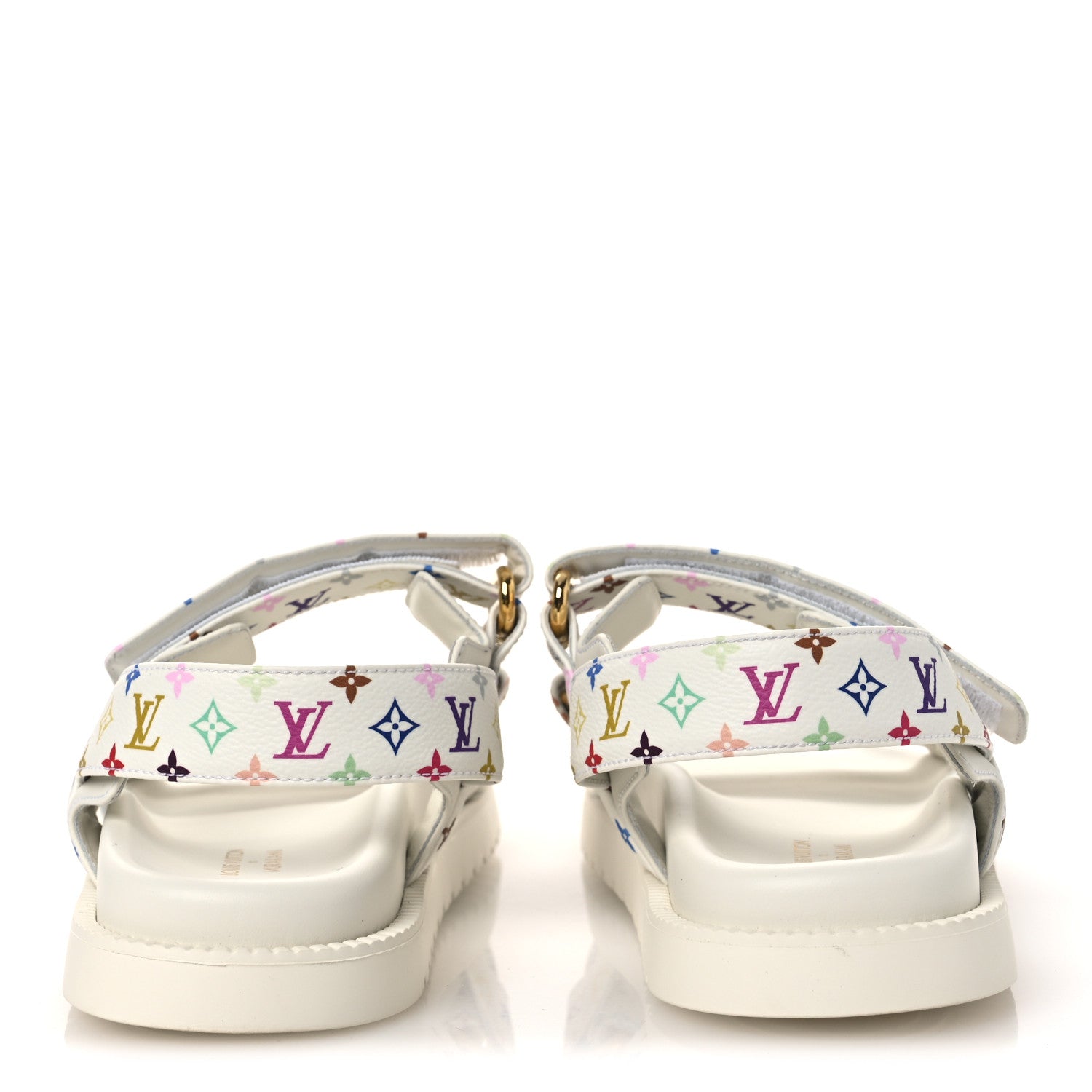 Louis Vuitton LV X TM Monogram Multicolor Sunset Flat Sandals 37 White