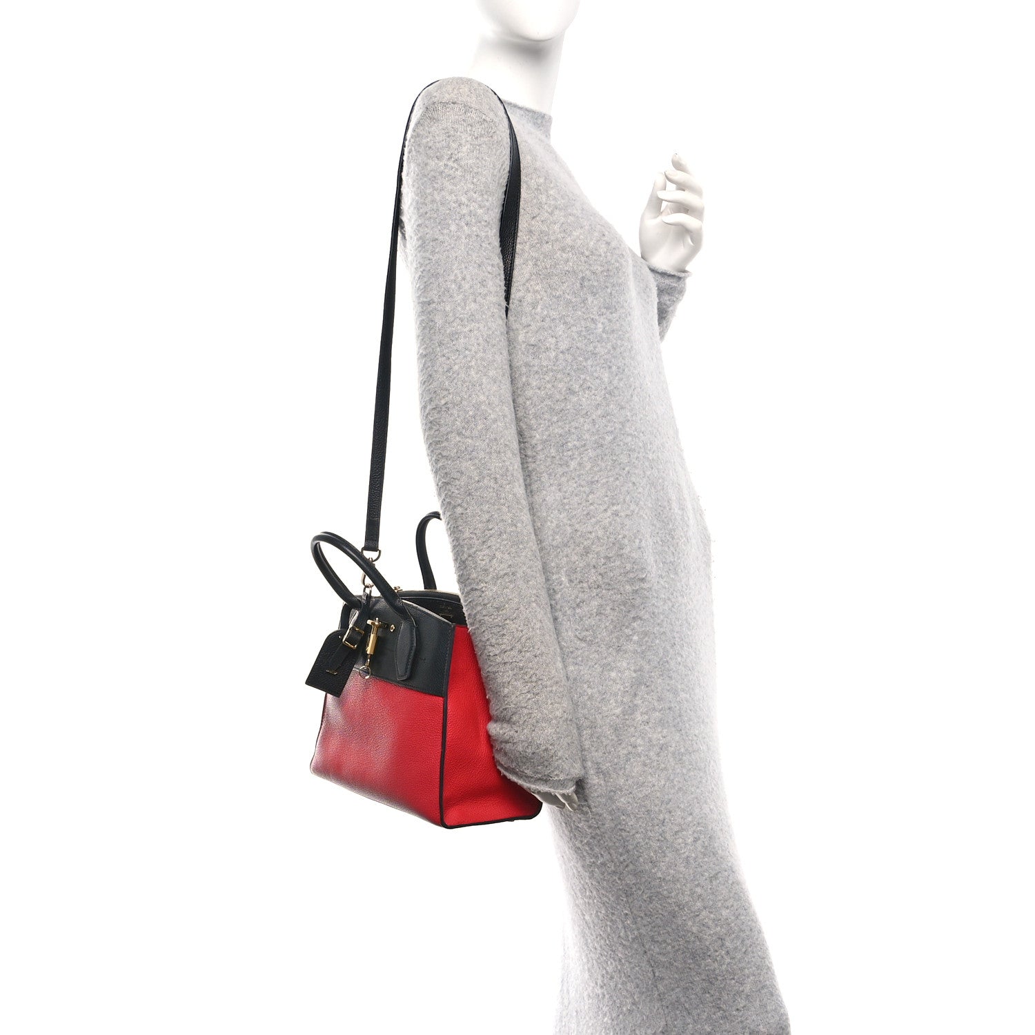 Louis Vuitton Taurillon City Steamer PM Black Rouge