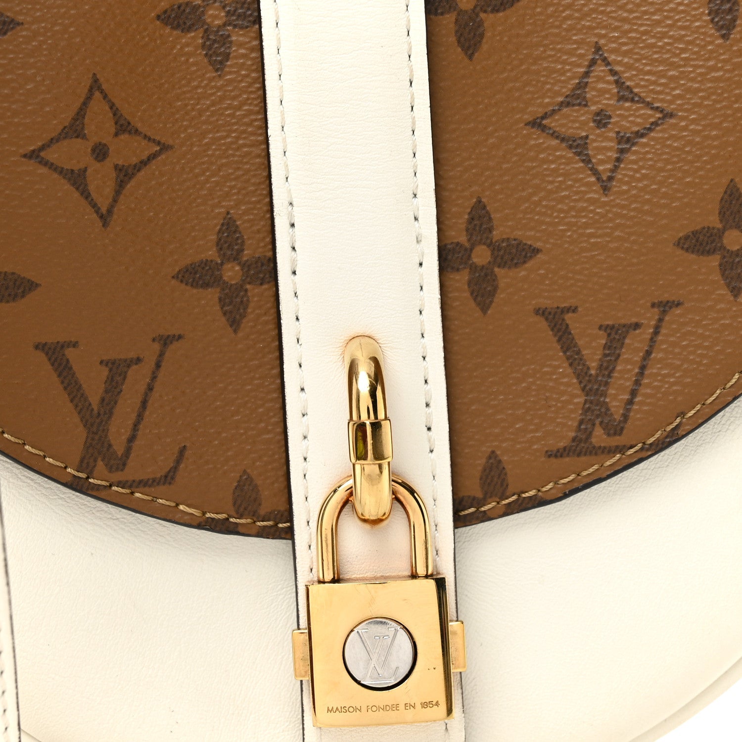 Louis Vuitton Reverse Monogram Chantilly Lock White