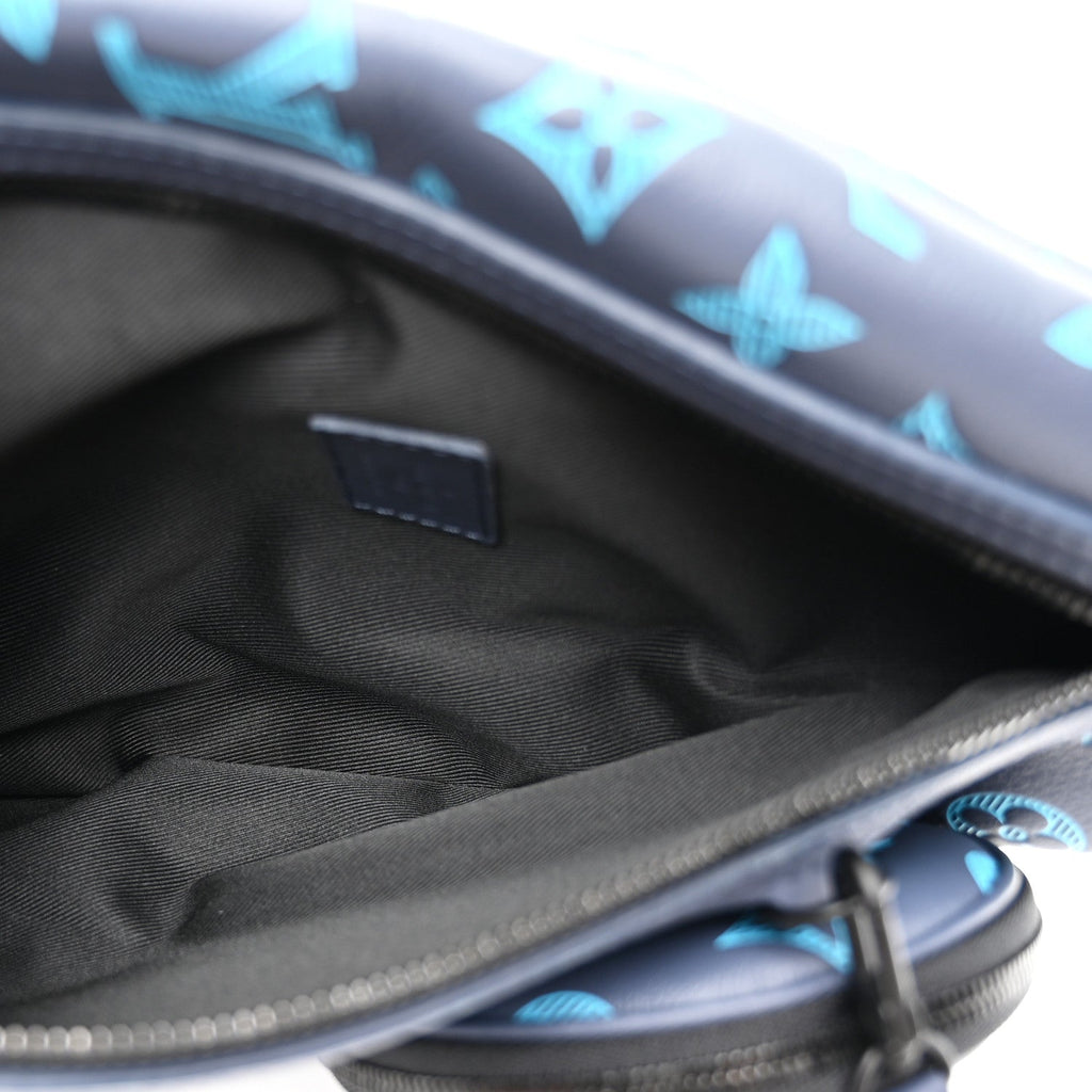 Louis Vuitton Monogram Shadow Duo Slingbag Navy River Blue